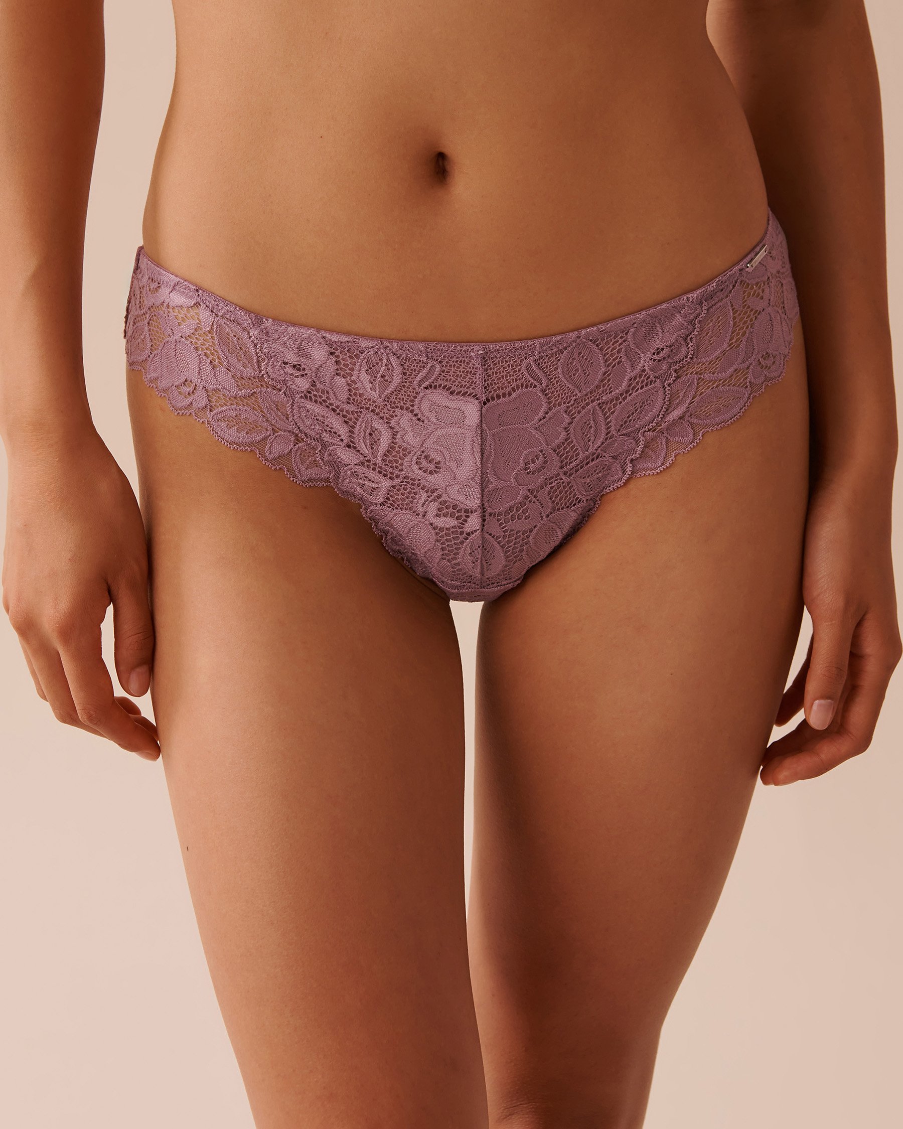 LA VIE EN ROSE Culotte tanga en dentelle Orchidée 20300336 - Voir1