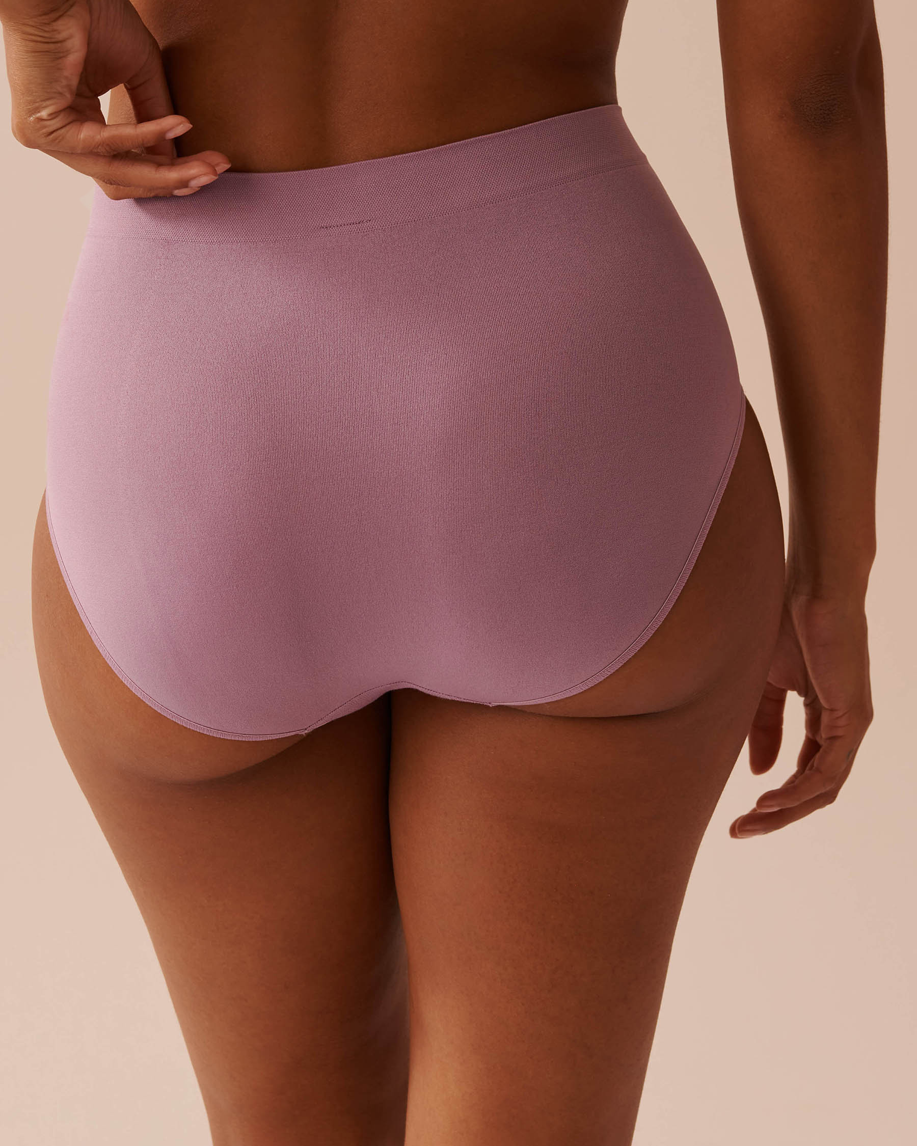 LA VIE EN ROSE Seamless Fabric High Waist Bikini Panty Dusty Orchid 20200526 - View2