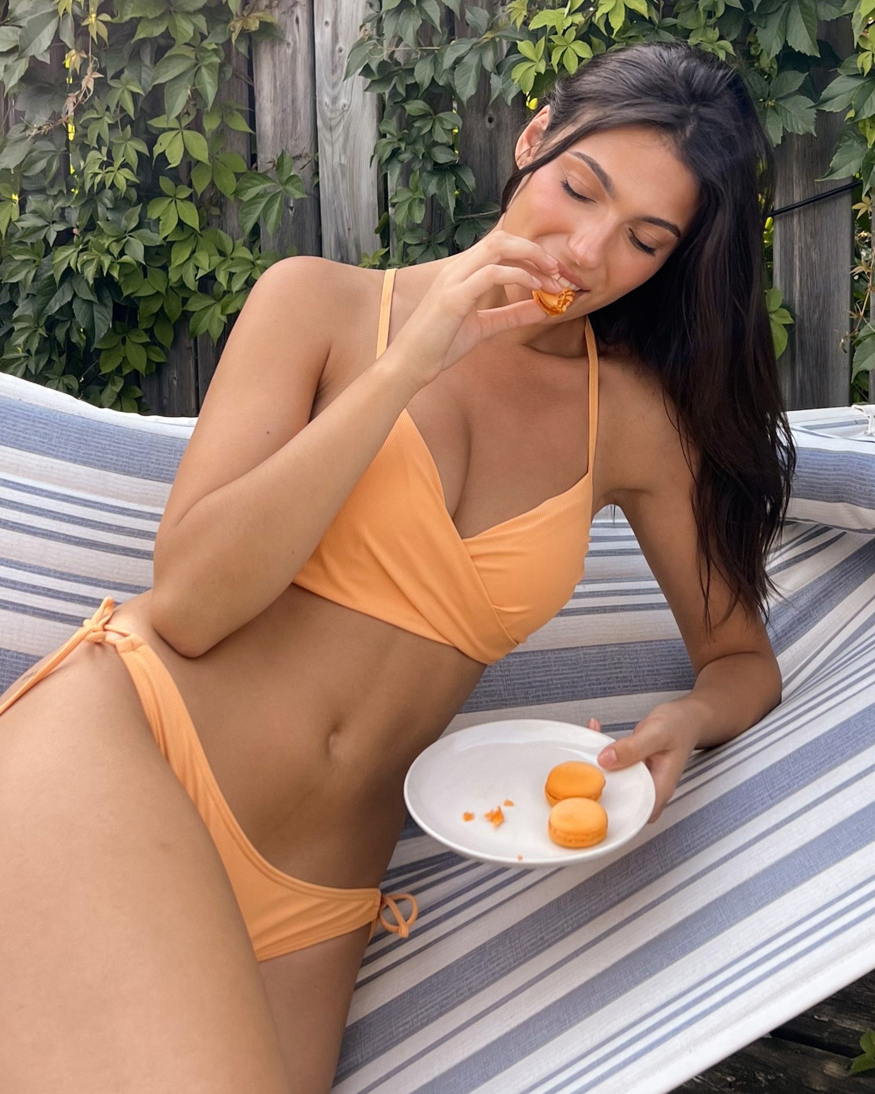 LA VIE EN ROSE AQUA MANGO Textured Push-up Bikini Top Mango 70100657 - View4