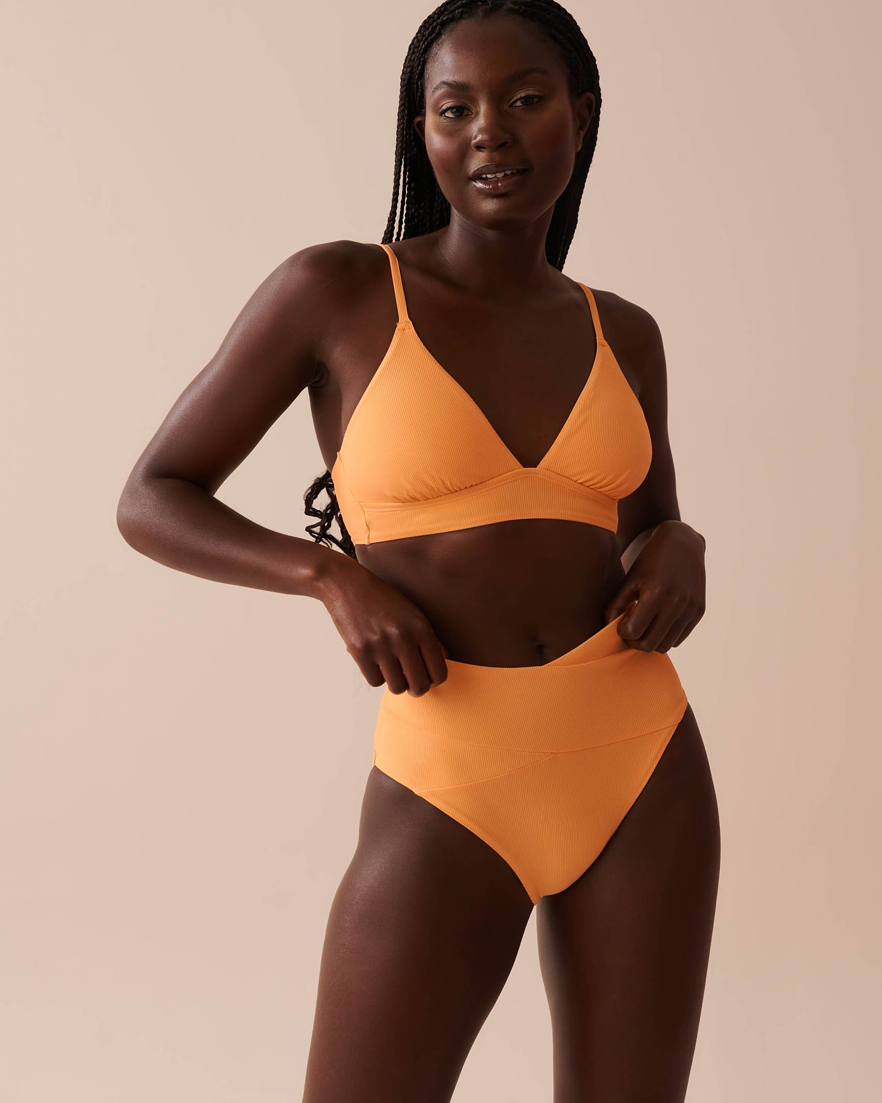 LA VIE EN ROSE AQUA MANGO Textured Triangle Bikini Top Mango 70100656 - View3