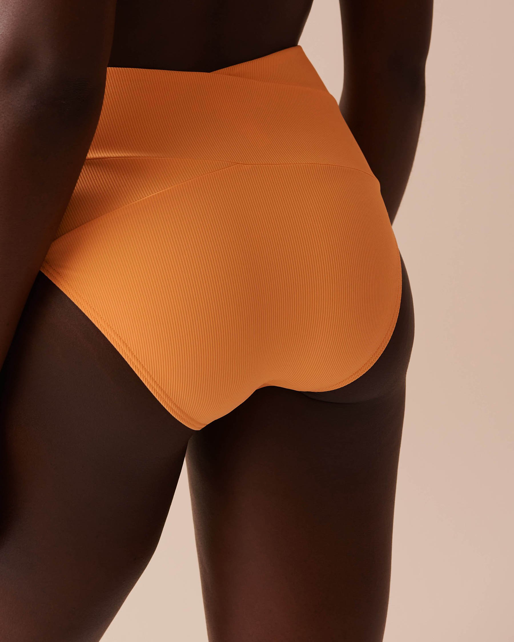 LA VIE EN ROSE AQUA Bas de bikini taille haute texturé MANGO Mangue 70300609 - Voir2