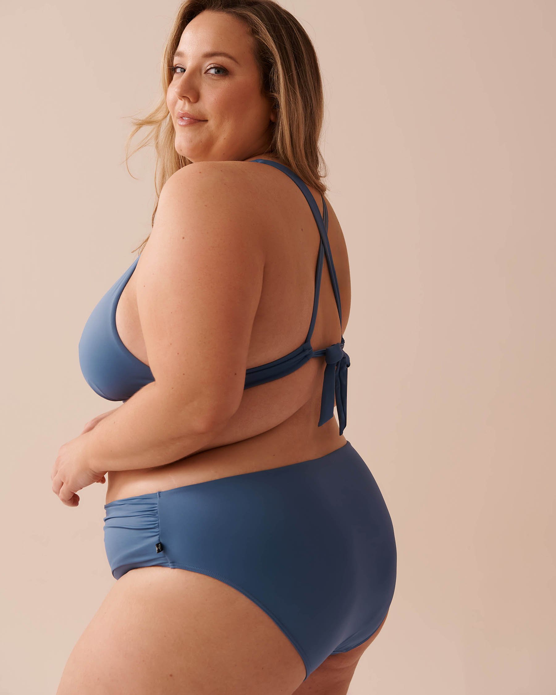 LA VIE EN ROSE AQUA COASTAL BLUE Recycled Fibers Triangle Bikini Top Coastal Blue 70100654 - View6