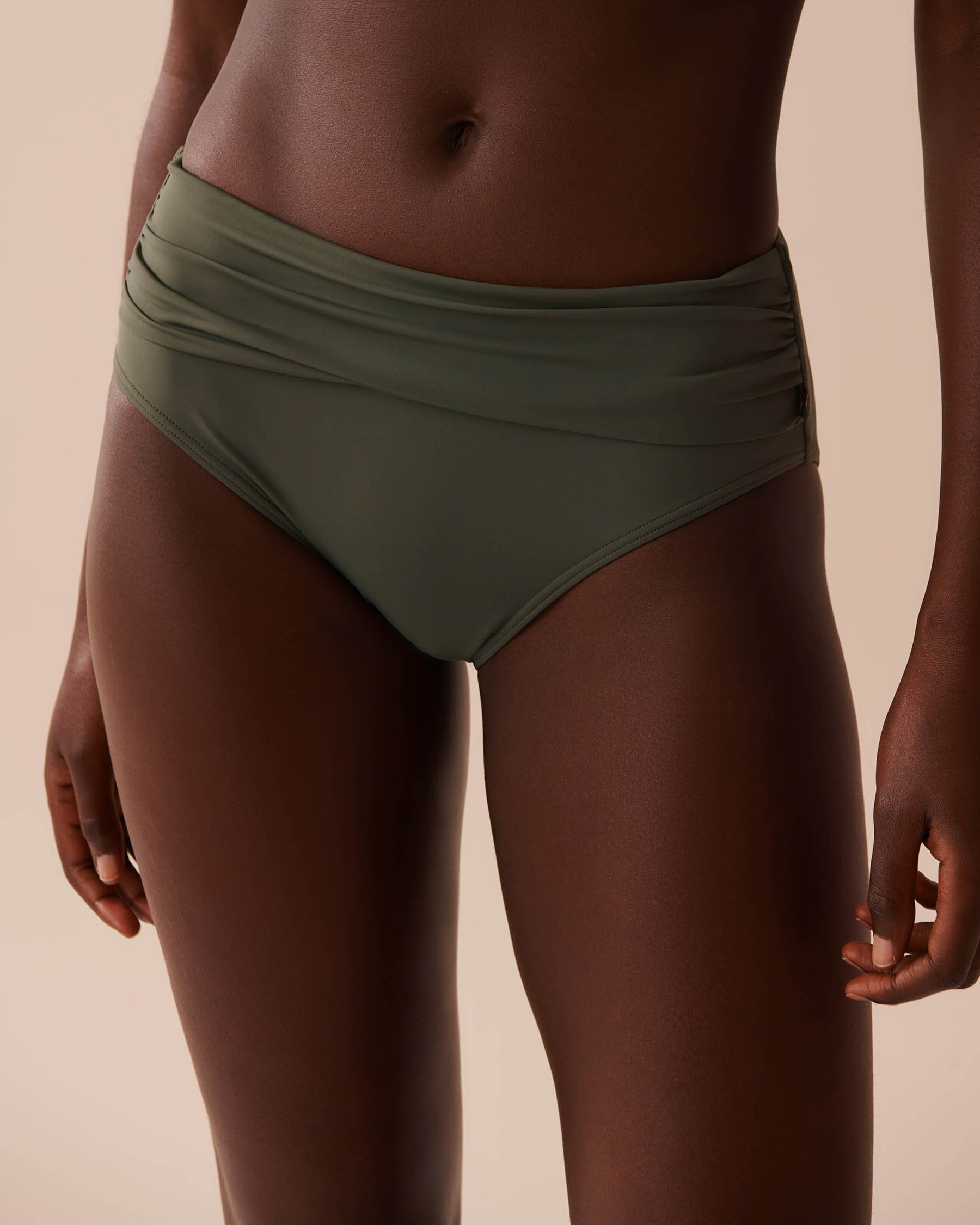 LA VIE EN ROSE AQUA Bas de bikini taille mi-haute drapée THYME Thym 70300605 - View1