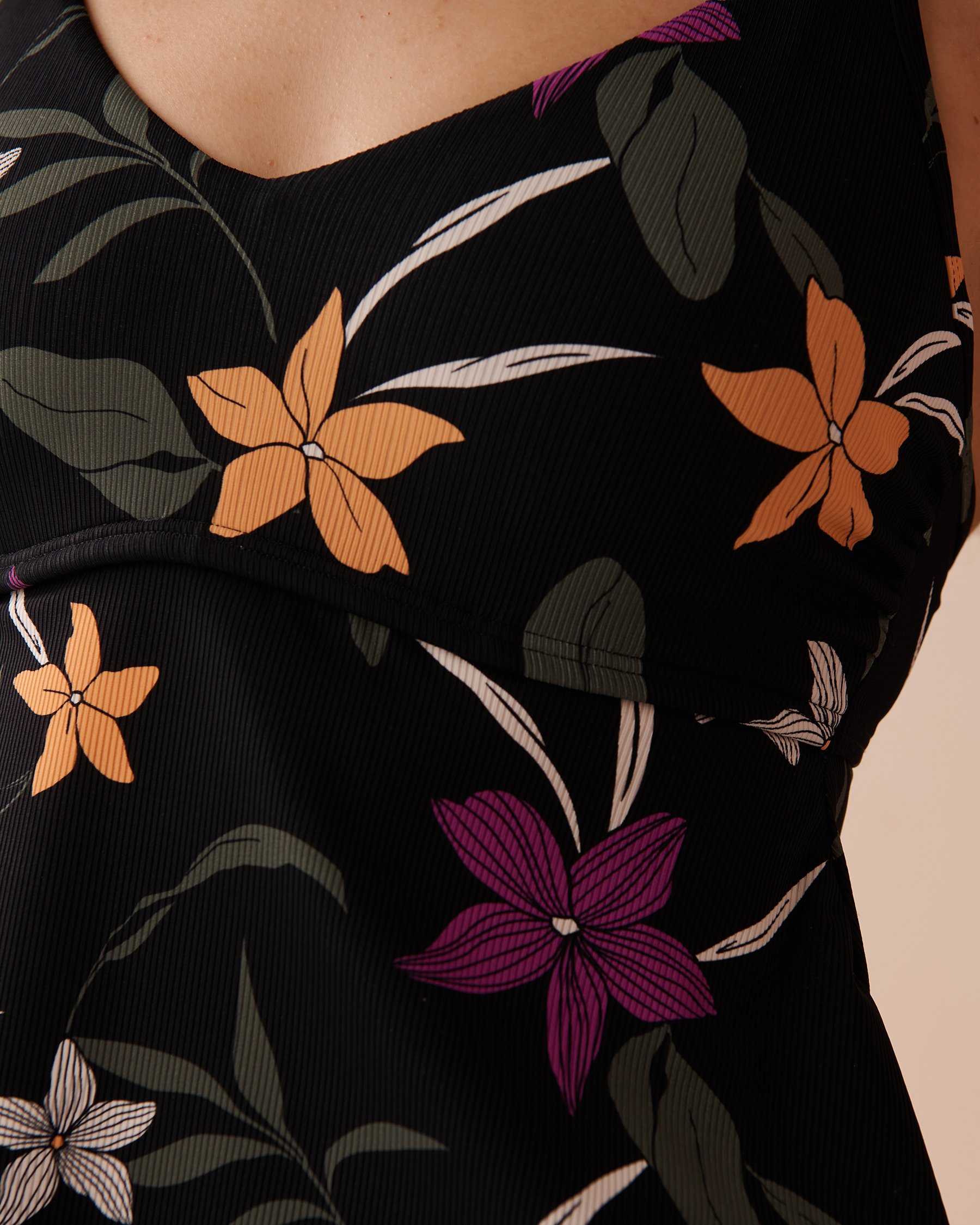 LA VIE EN ROSE AQUA Haut tankini avec armatures texturé TROPICAL NIGHTS Nuits tropicales 70100658 - View3