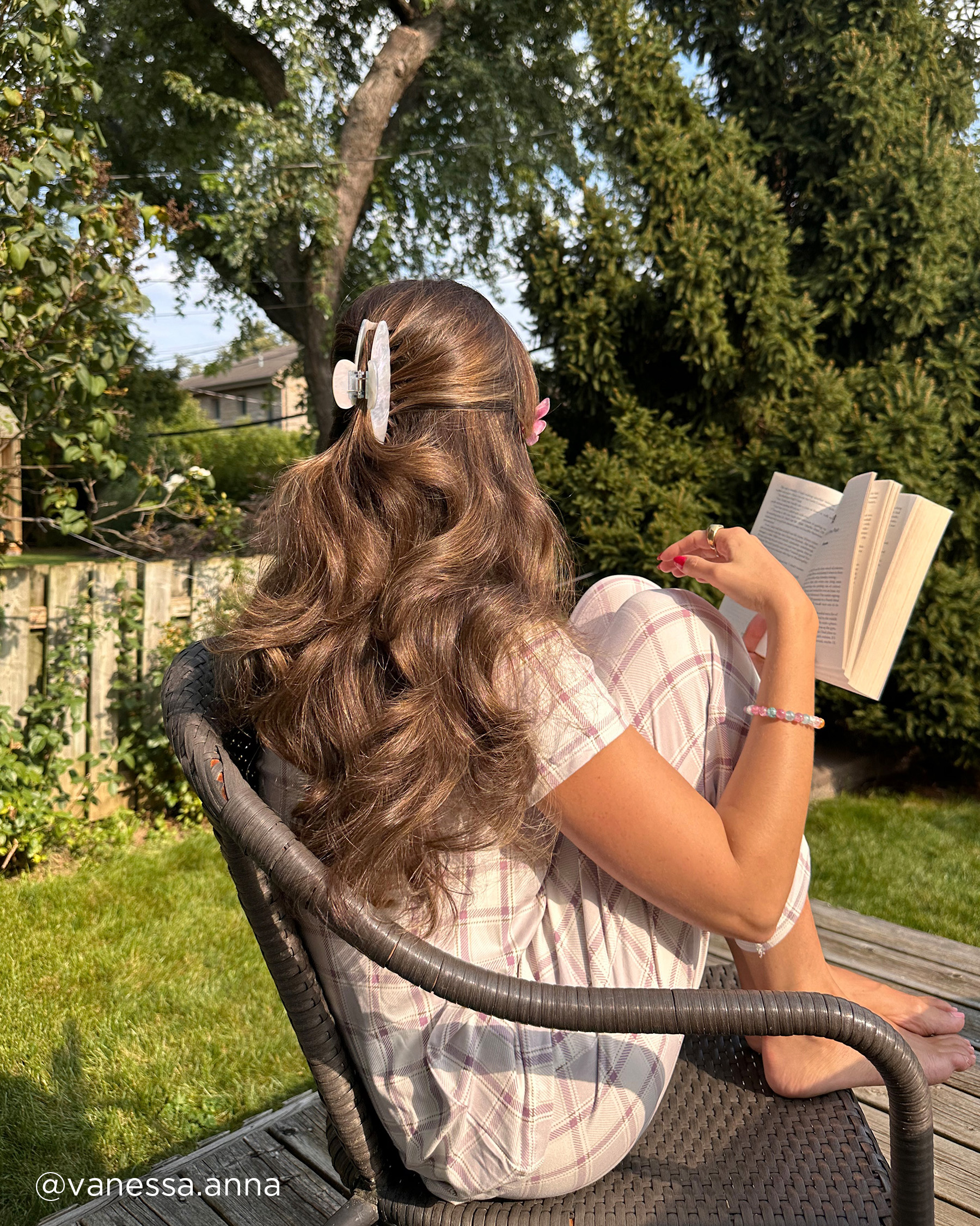 LA VIE EN ROSE Grey Plaid Super Soft Capris Grey Plaid 40200615 - View3