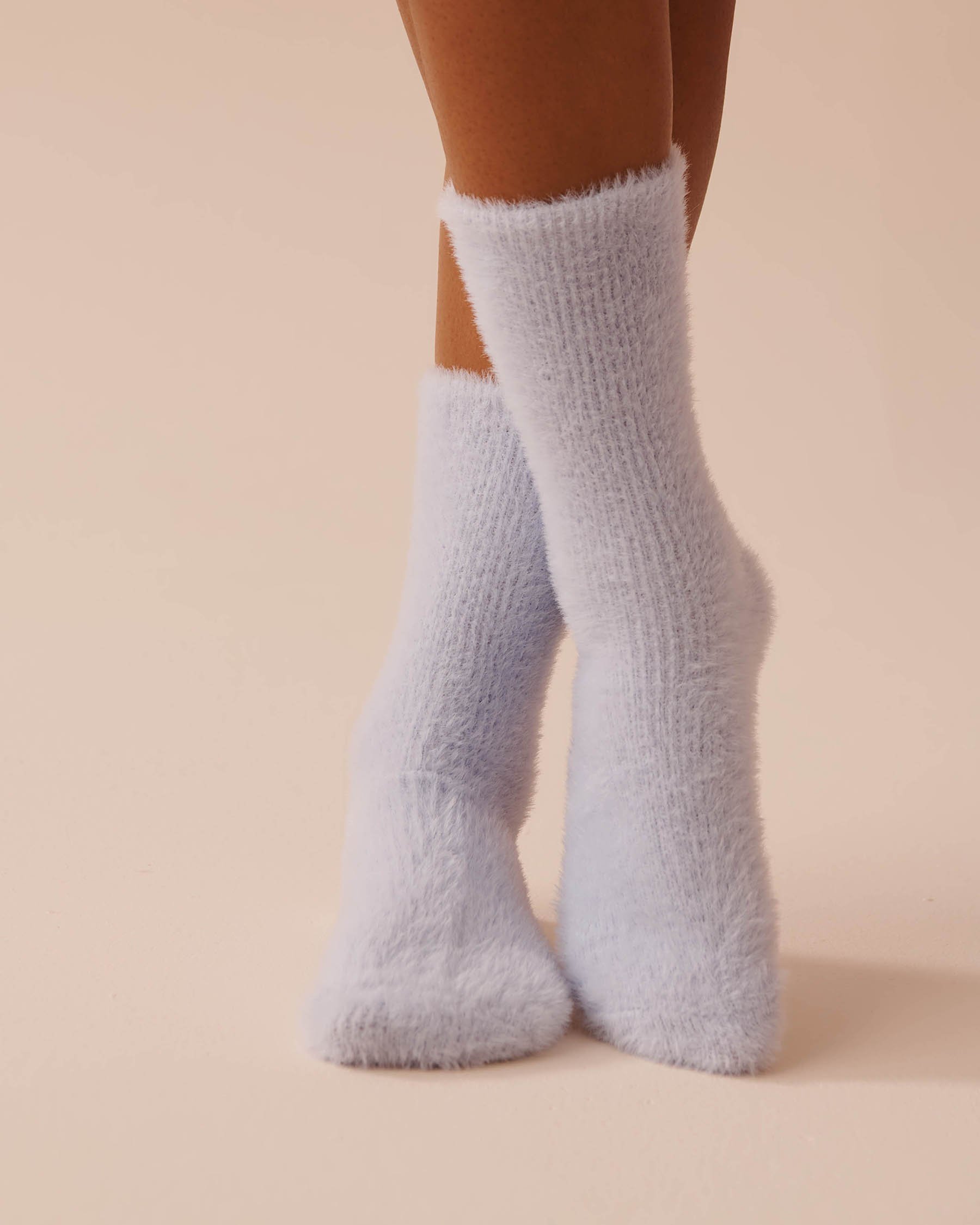 LA VIE EN ROSE 2 Pairs of Soft Plush Socks Grey Stripes 40700357 - View3