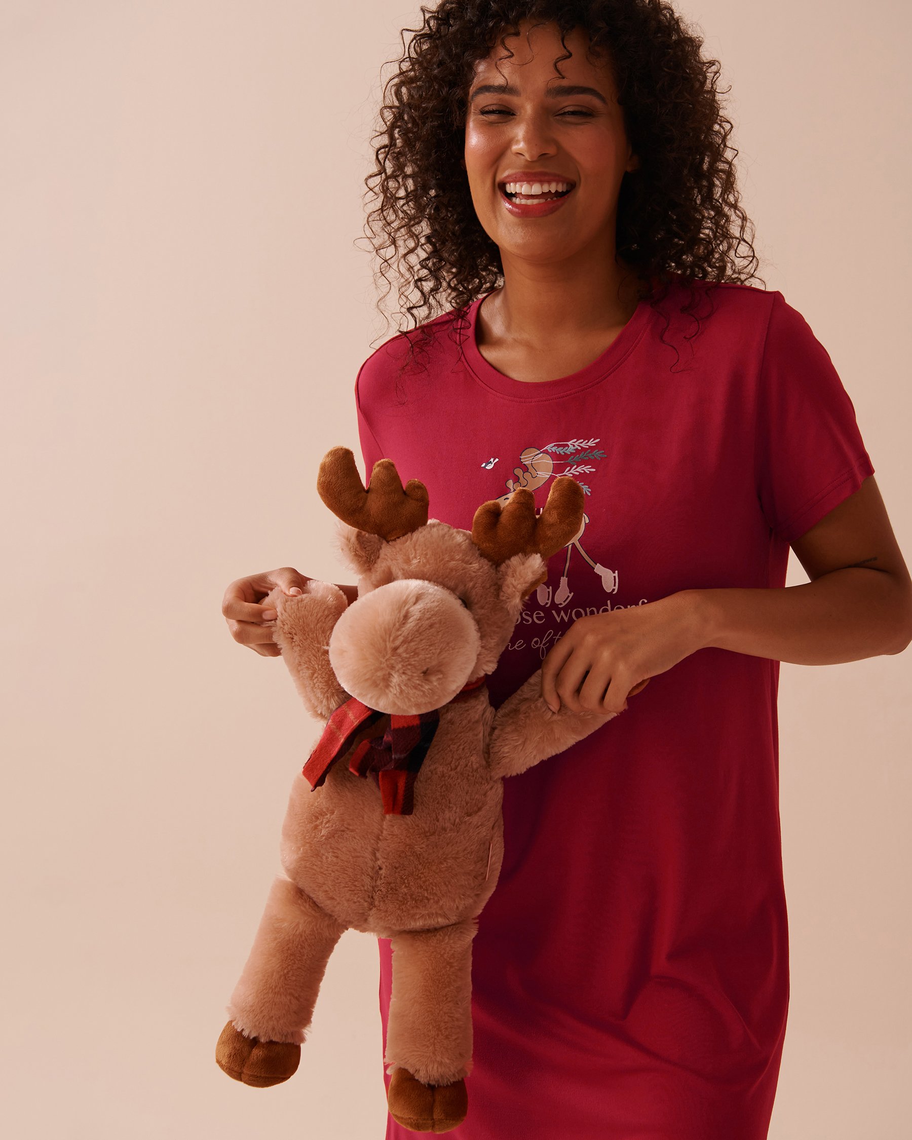 LA VIE EN ROSE Stuffed Moose Brown 40700351 - View2