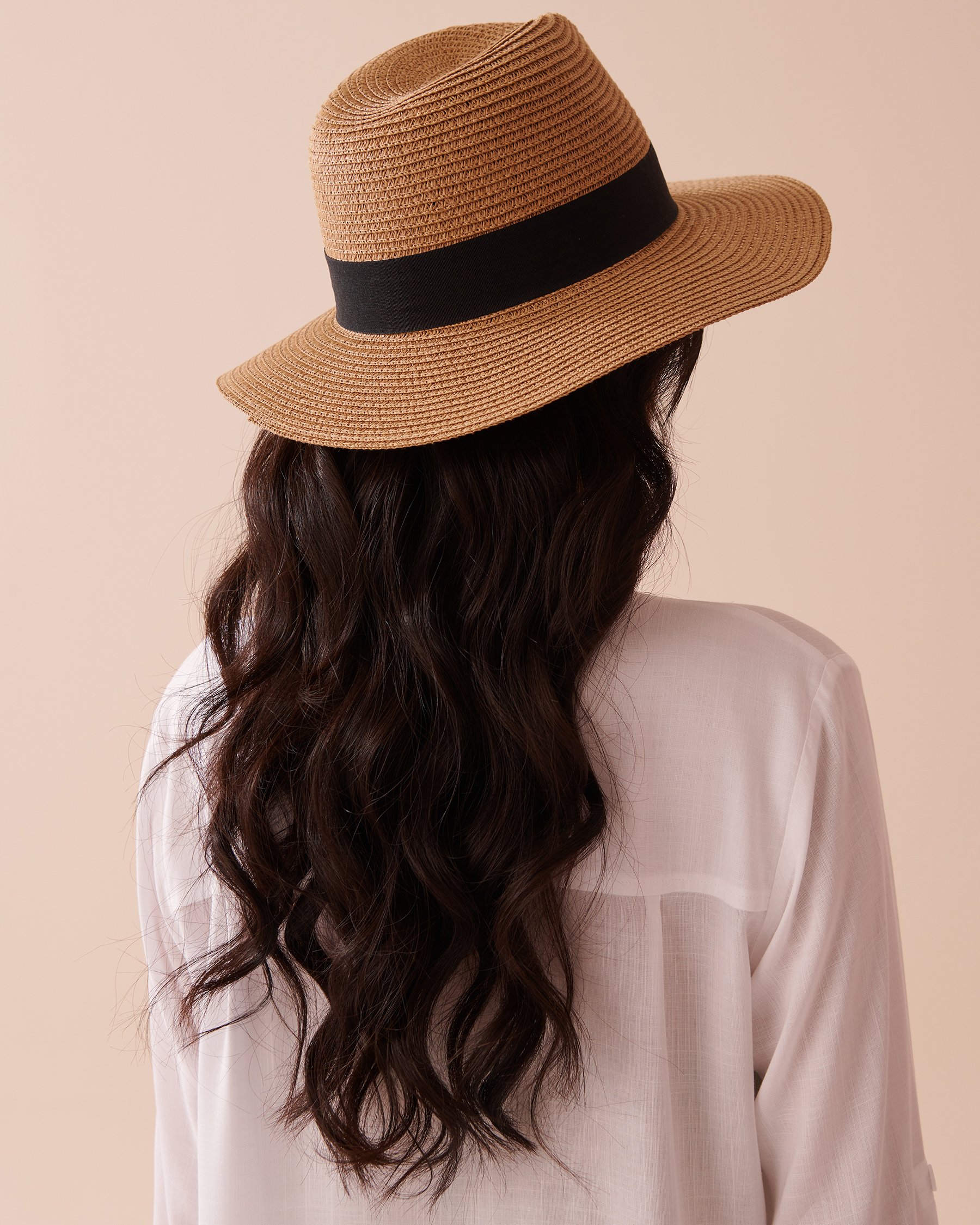 LA VIE EN ROSE AQUA Chapeau de plage Panama Sable 80500103 - Voir2