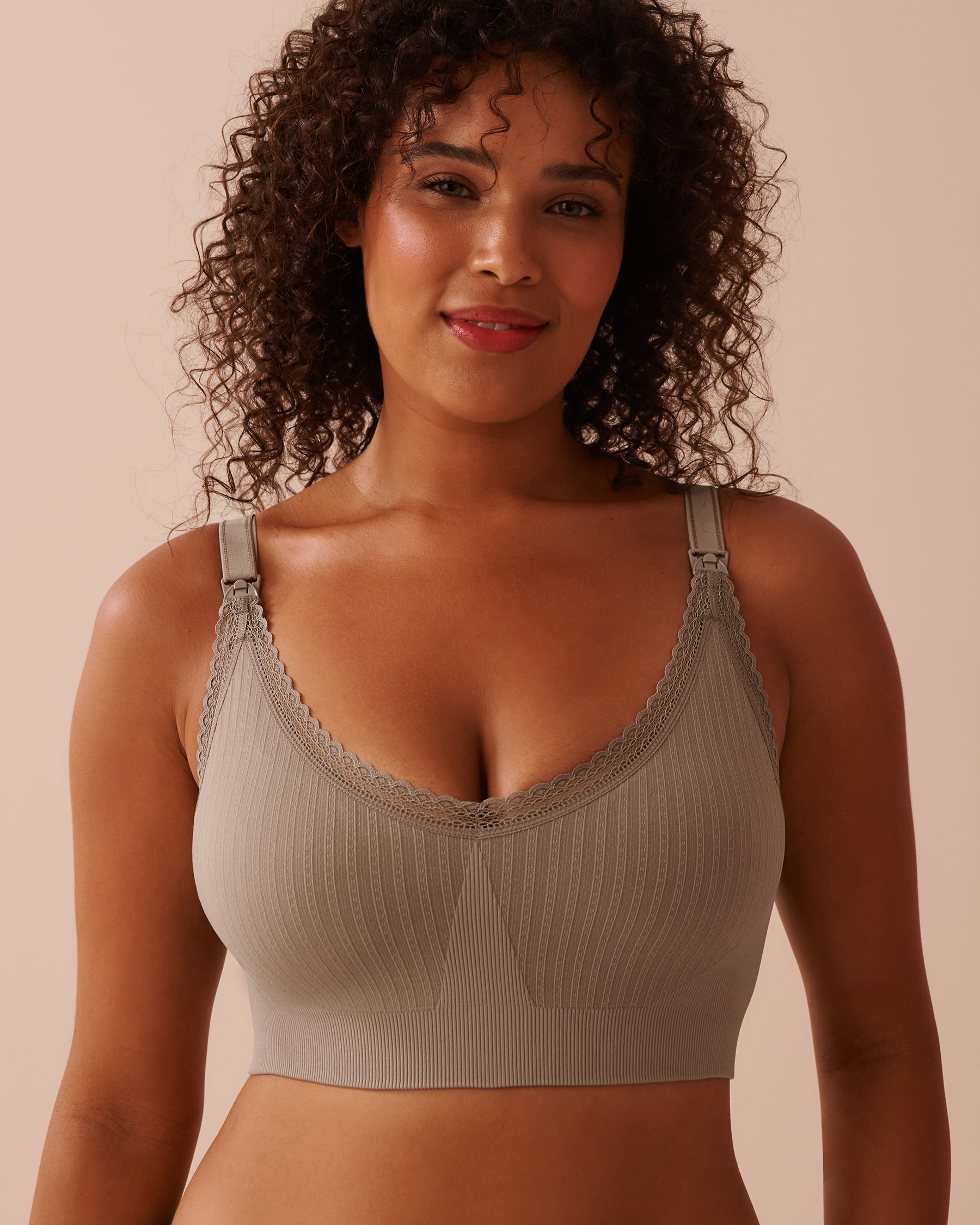 LA VIE EN ROSE Seamless Nursing Bralette Brown 10200449 - View1