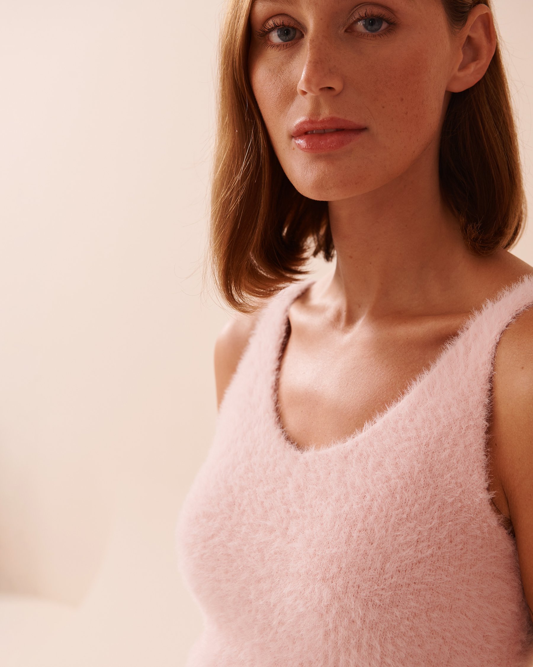 LA VIE EN ROSE Camisole en peluche moelleuse Rose fée 50100096 - View3
