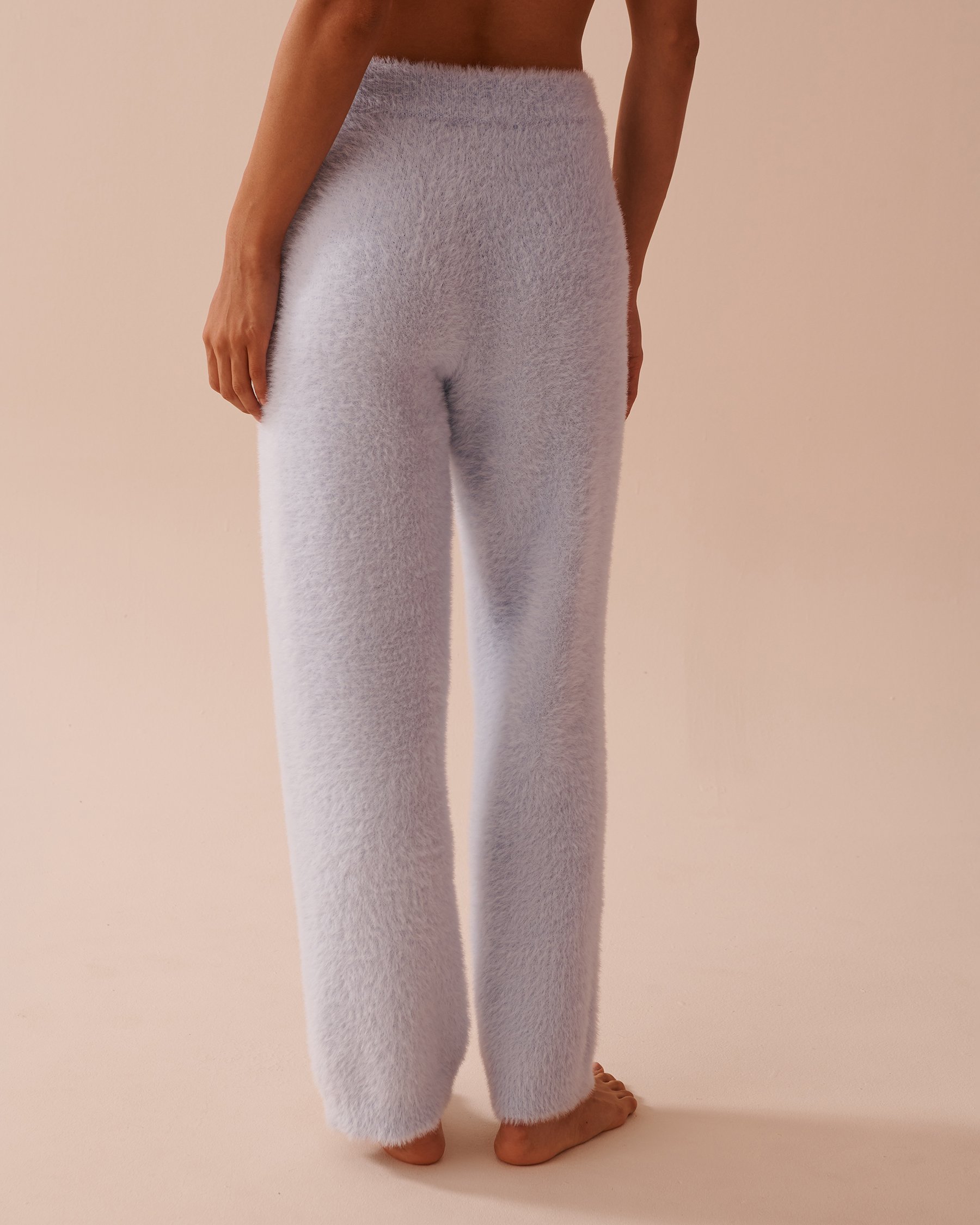 LA VIE EN ROSE Pantalon en peluche moelleuse Bleu glacé 50200084 - Voir3