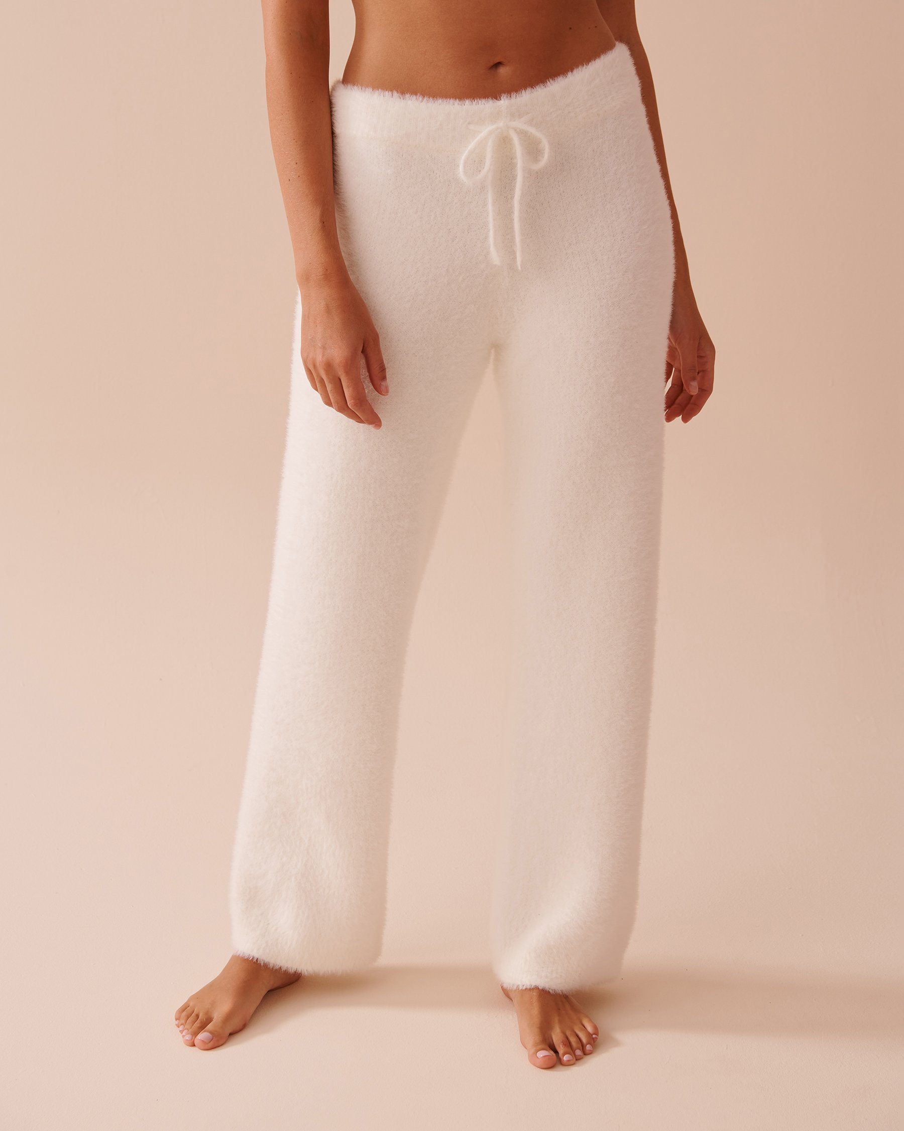 LA VIE EN ROSE Pantalon en peluche moelleuse Blanc 50200084 - Voir1