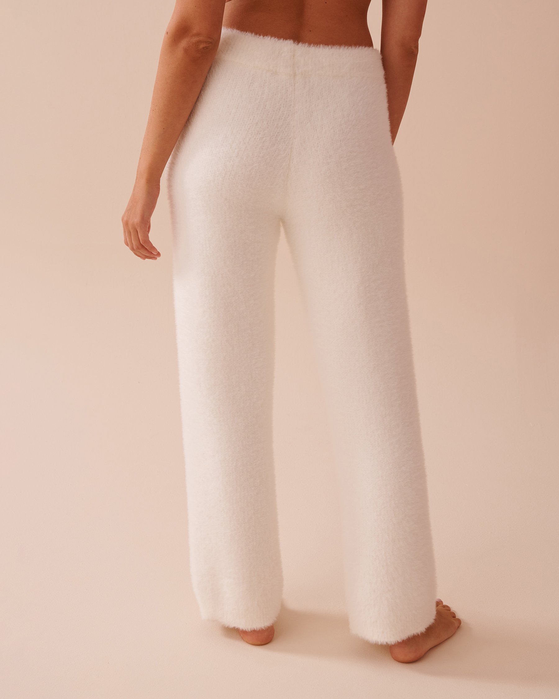 LA VIE EN ROSE Pantalon en peluche moelleuse Blanc 50200084 - Voir2