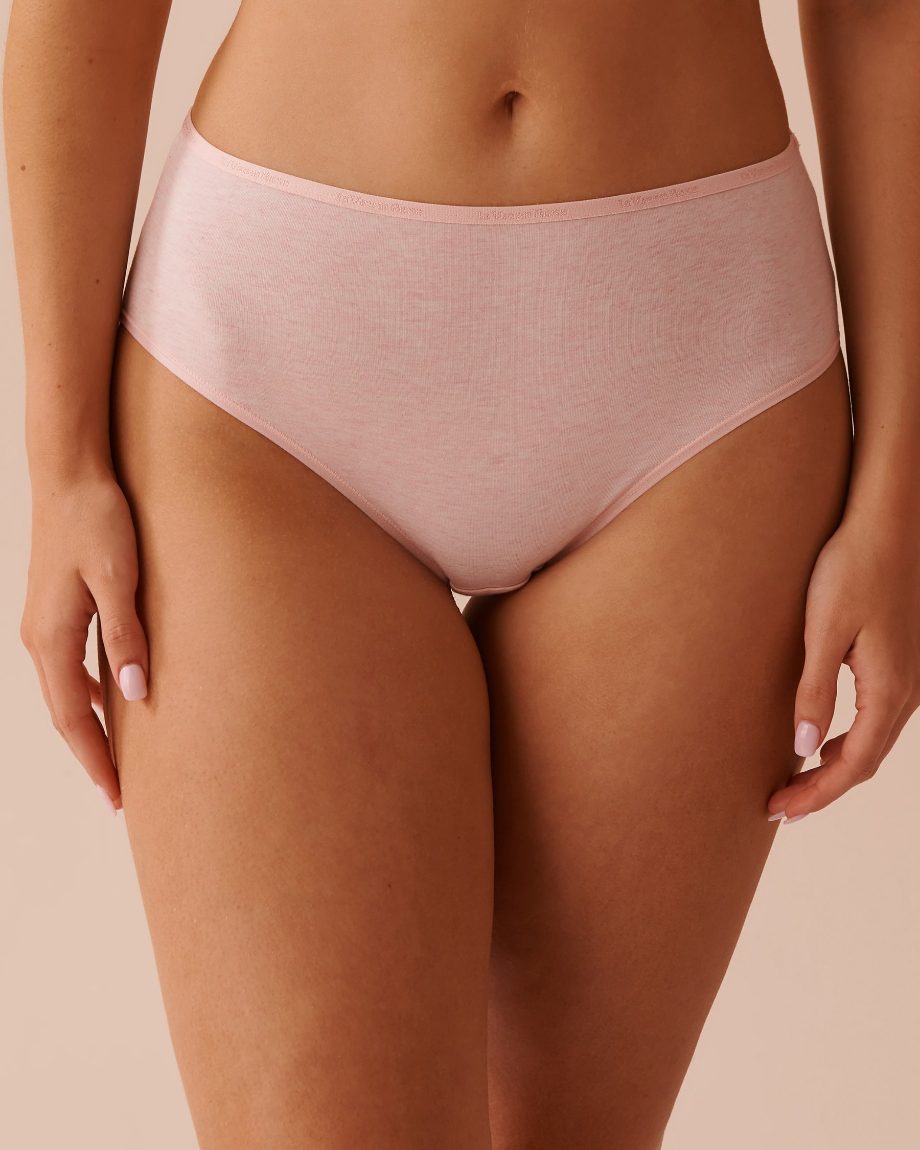 LA VIE EN ROSE Culotte bikini taille haute coton Rose fée 20100509 - Voir1