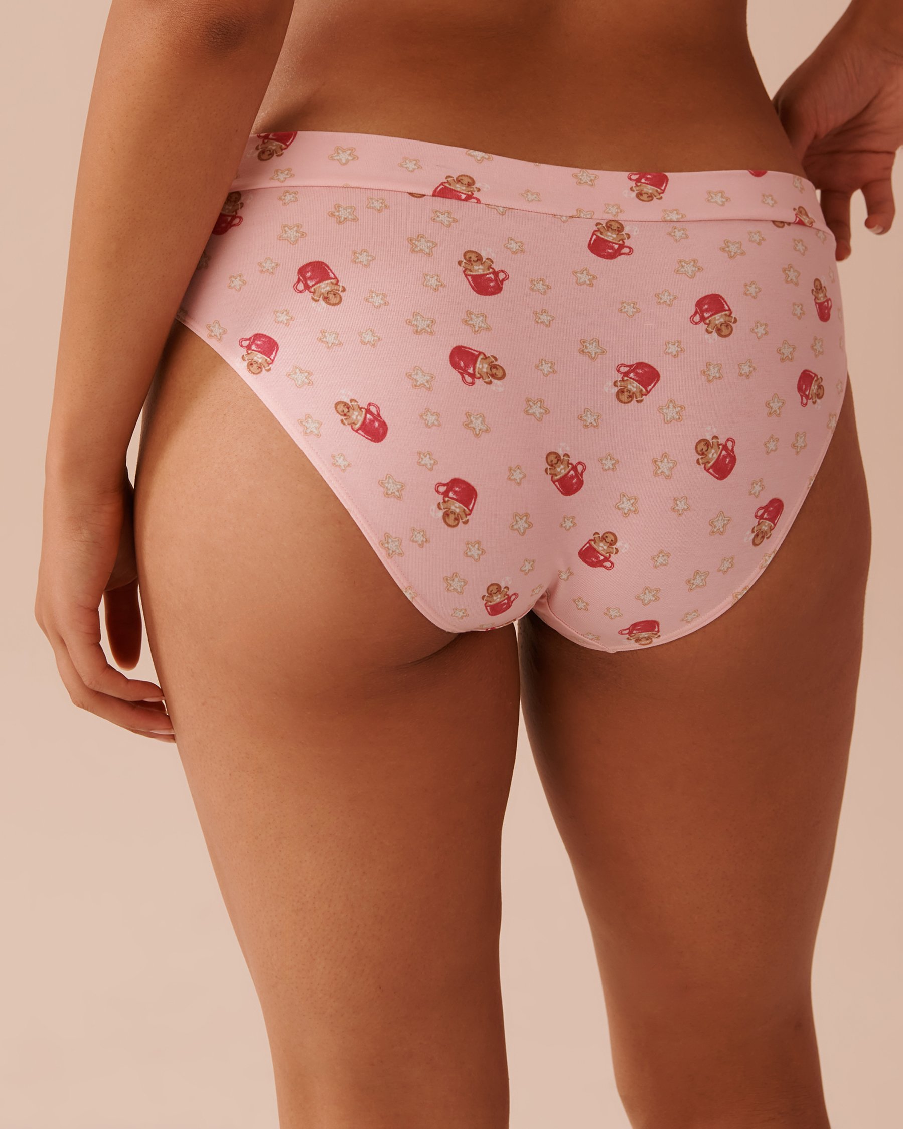 LA VIE EN ROSE Cotton Bikini Panty Gingerbread/Fairy Pink 20100535 - View2