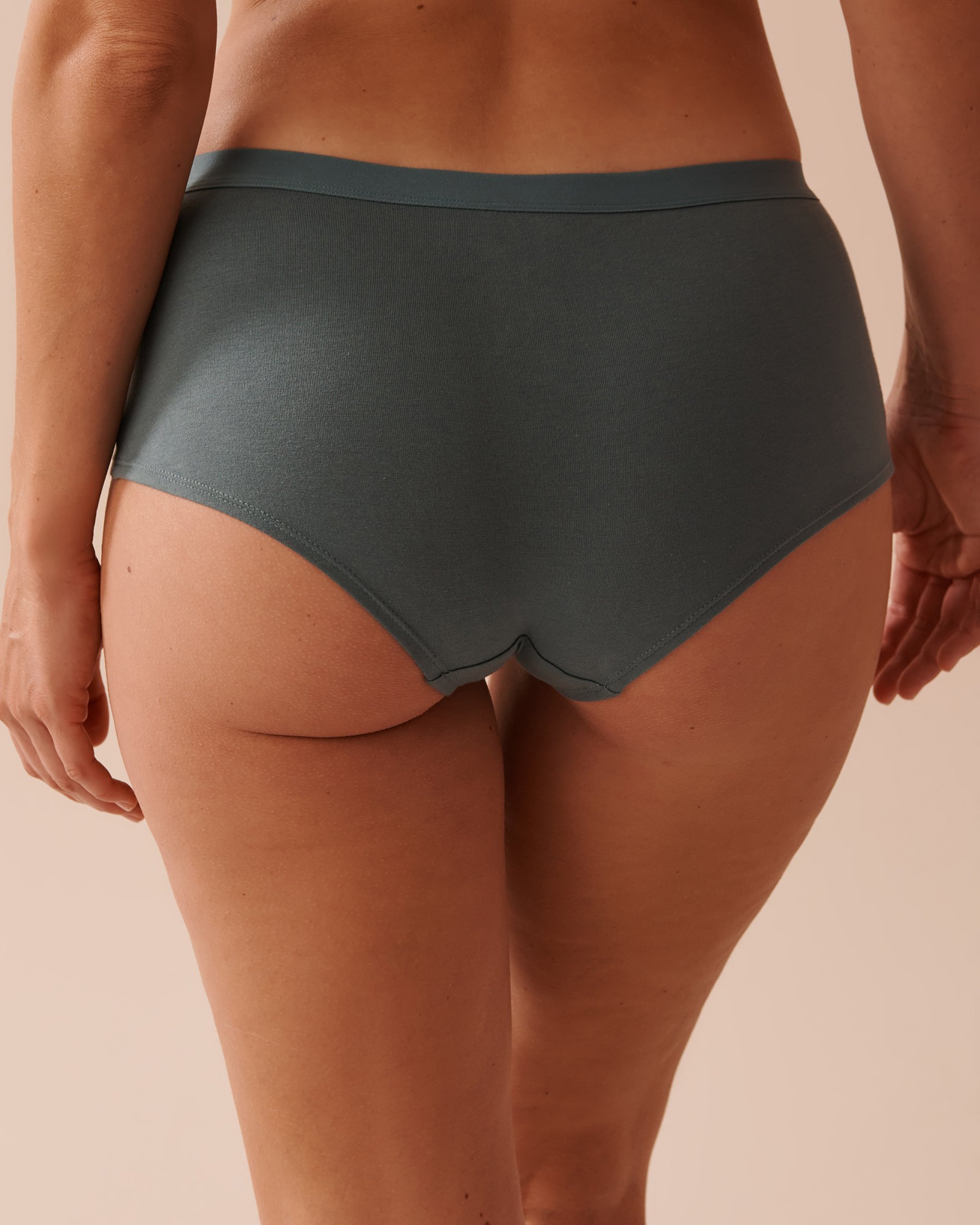 LA VIE EN ROSE Culotte garçonne coton Vert forêt 20100521 - View2