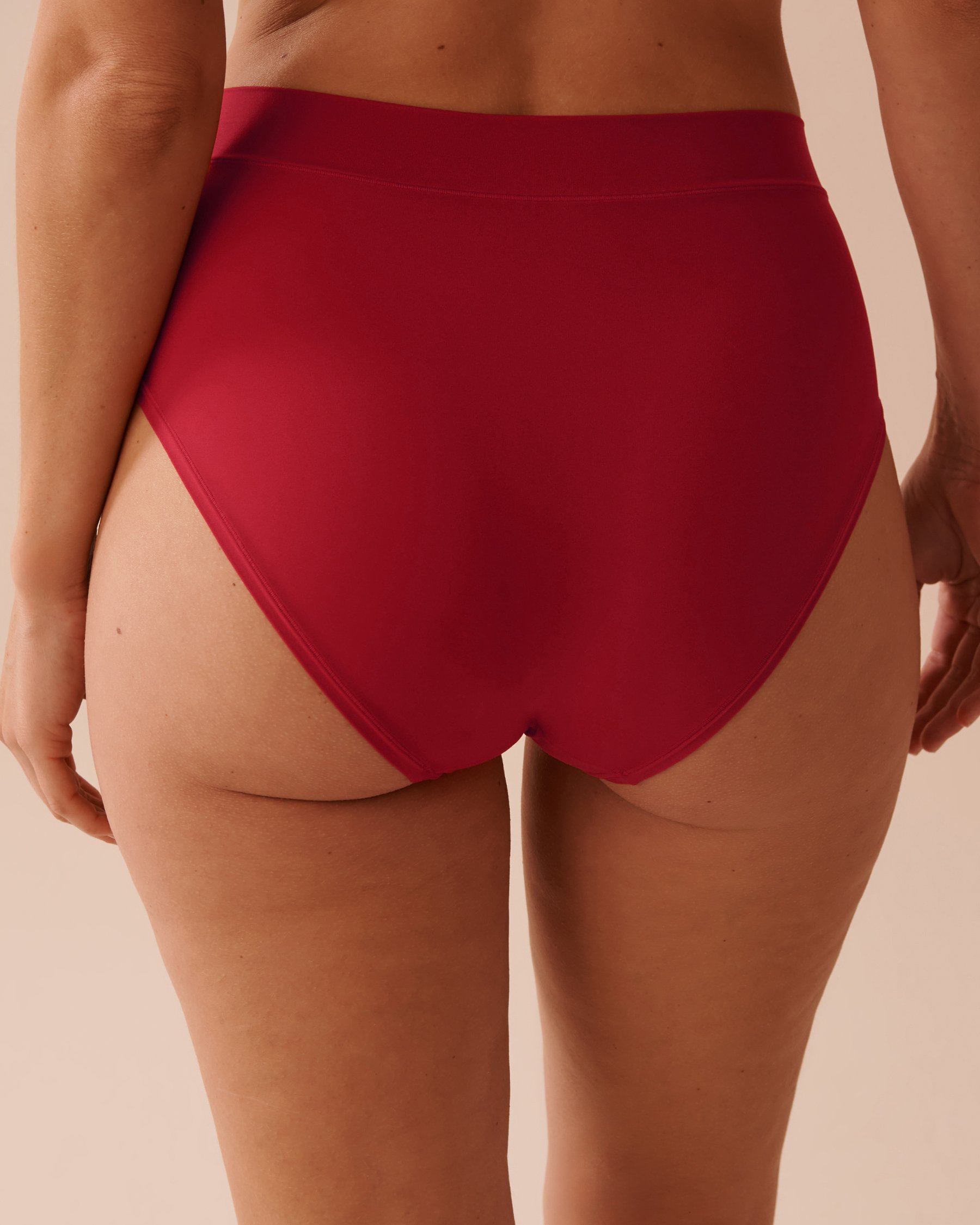 LA VIE EN ROSE Perfect Fit High Waist Bikini Panty Candy Cane Red 20200557 - View2
