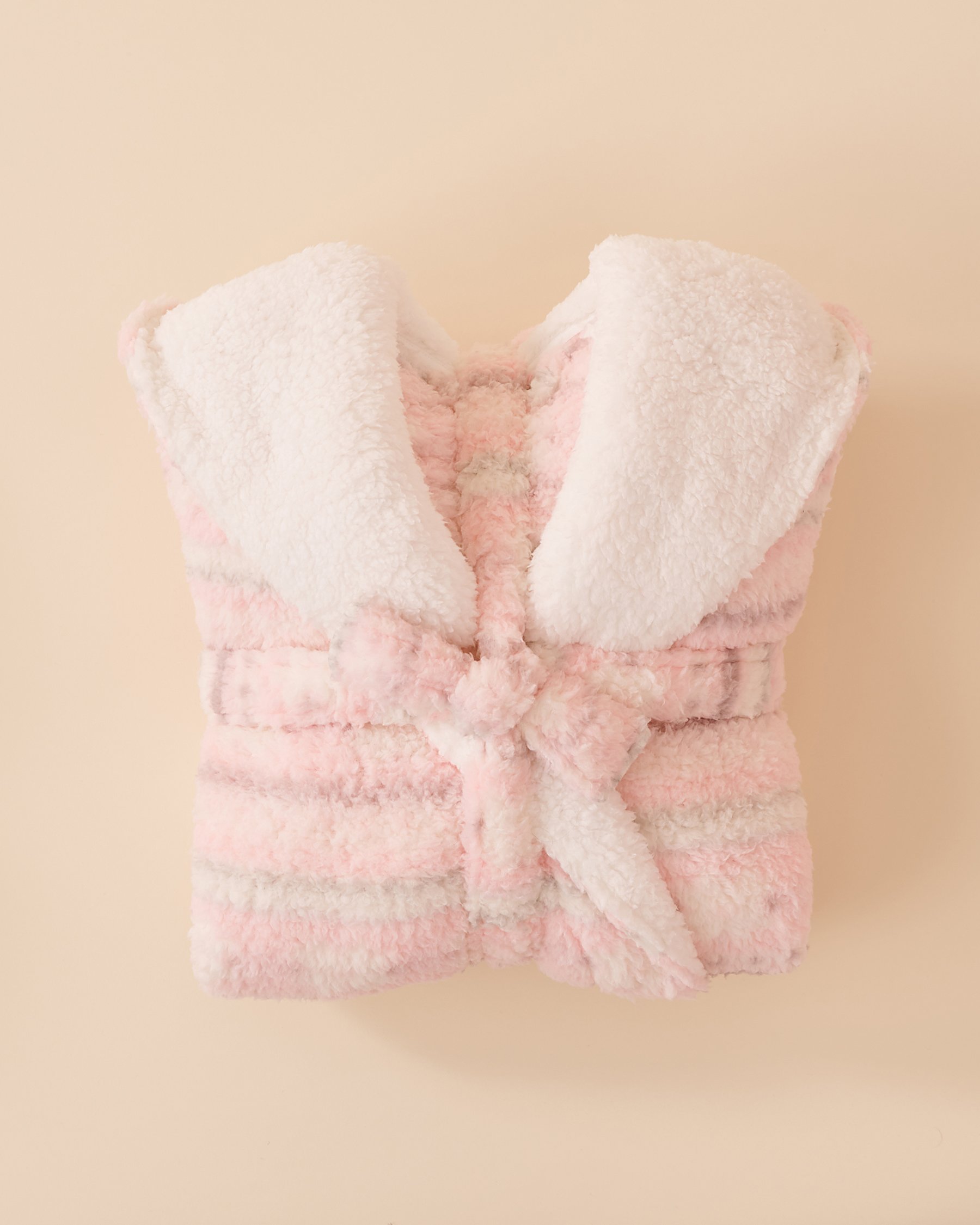 LA VIE EN ROSE Fair Isle Print Sherpa Robe Pink Fair Isle Print 40600195 - View3