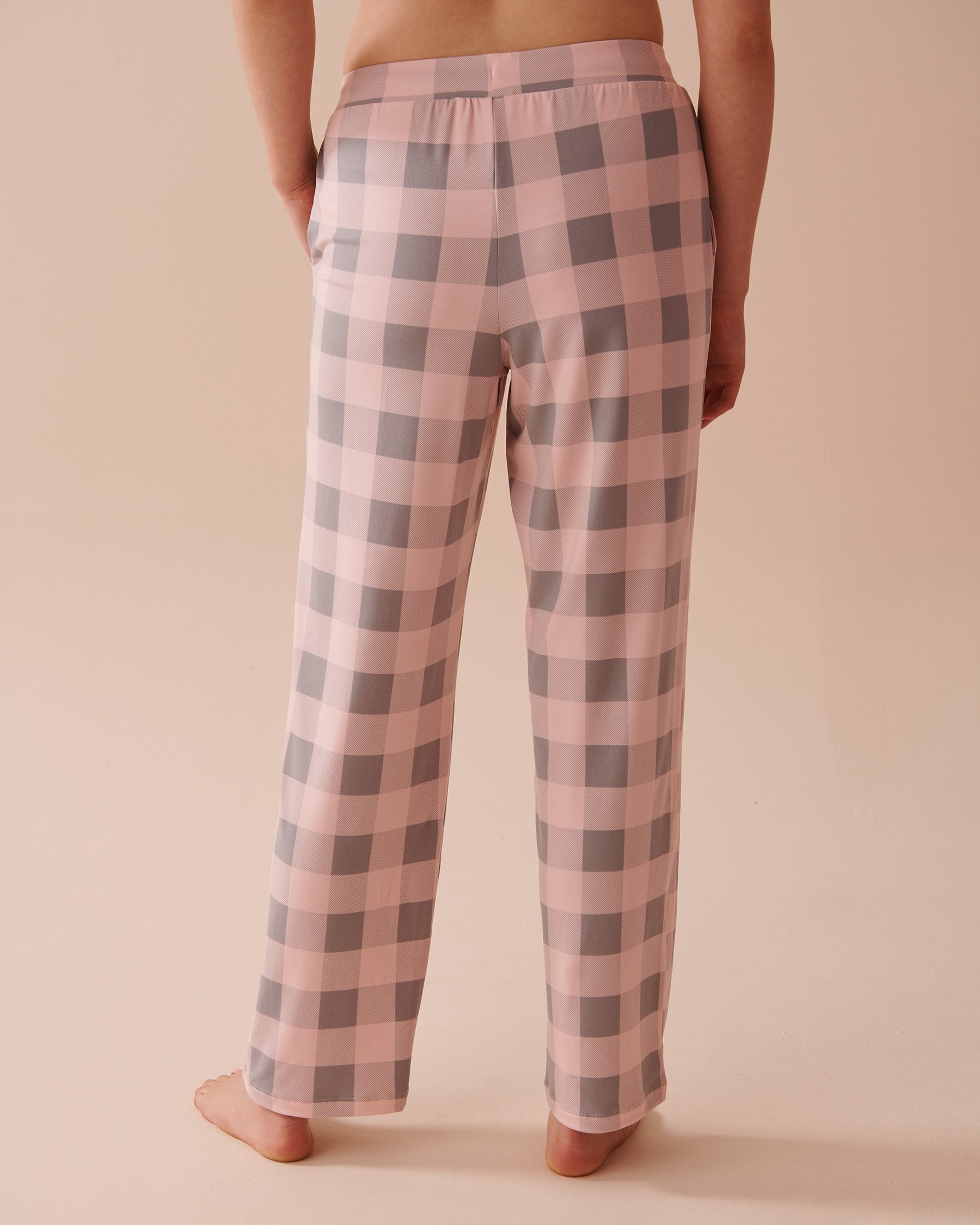 LA VIE EN ROSE Pink Plaid Super Soft Pajama Pants Fairy Pink Plaid 40200634 - View2