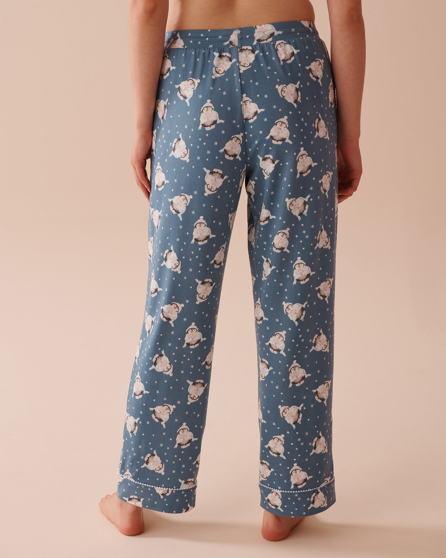 LA VIE EN ROSE Penguin Print Super Soft Pajama Pants Penguin/Blue 40200639 - View2