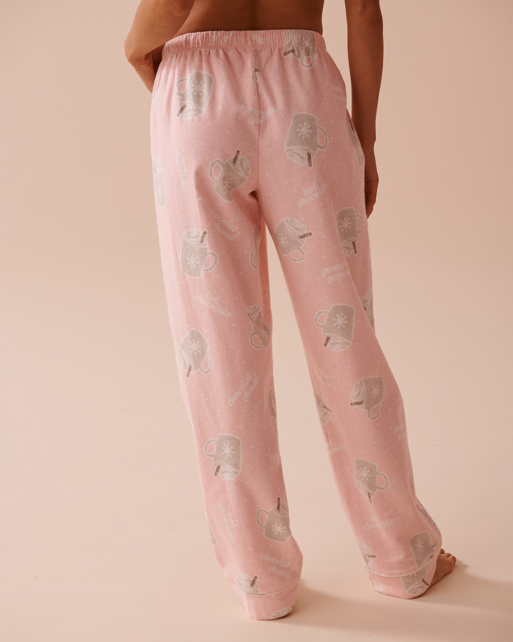 LA VIE EN ROSE Mug Print Flannel PJ Set Mugs/Fairy Pink 40400073 - View6