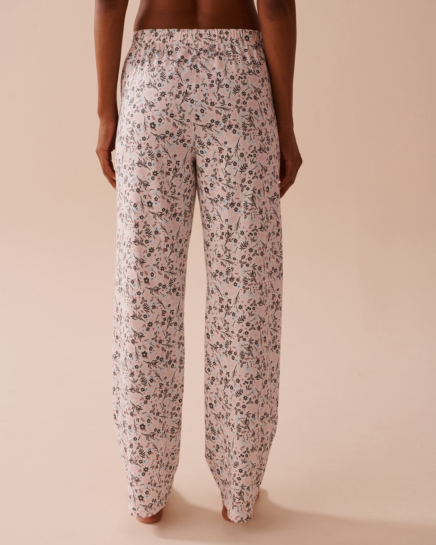 LA VIE EN ROSE Winter Flowers Print Cotton PJ Set Pink Winter Flowers 40400075 - View7