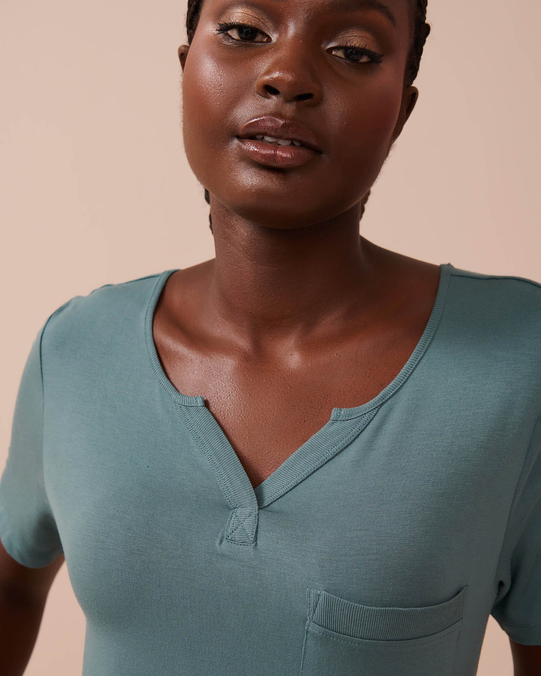 LA VIE EN ROSE Bamboo T-shirt Forest Green 40100671 - View3