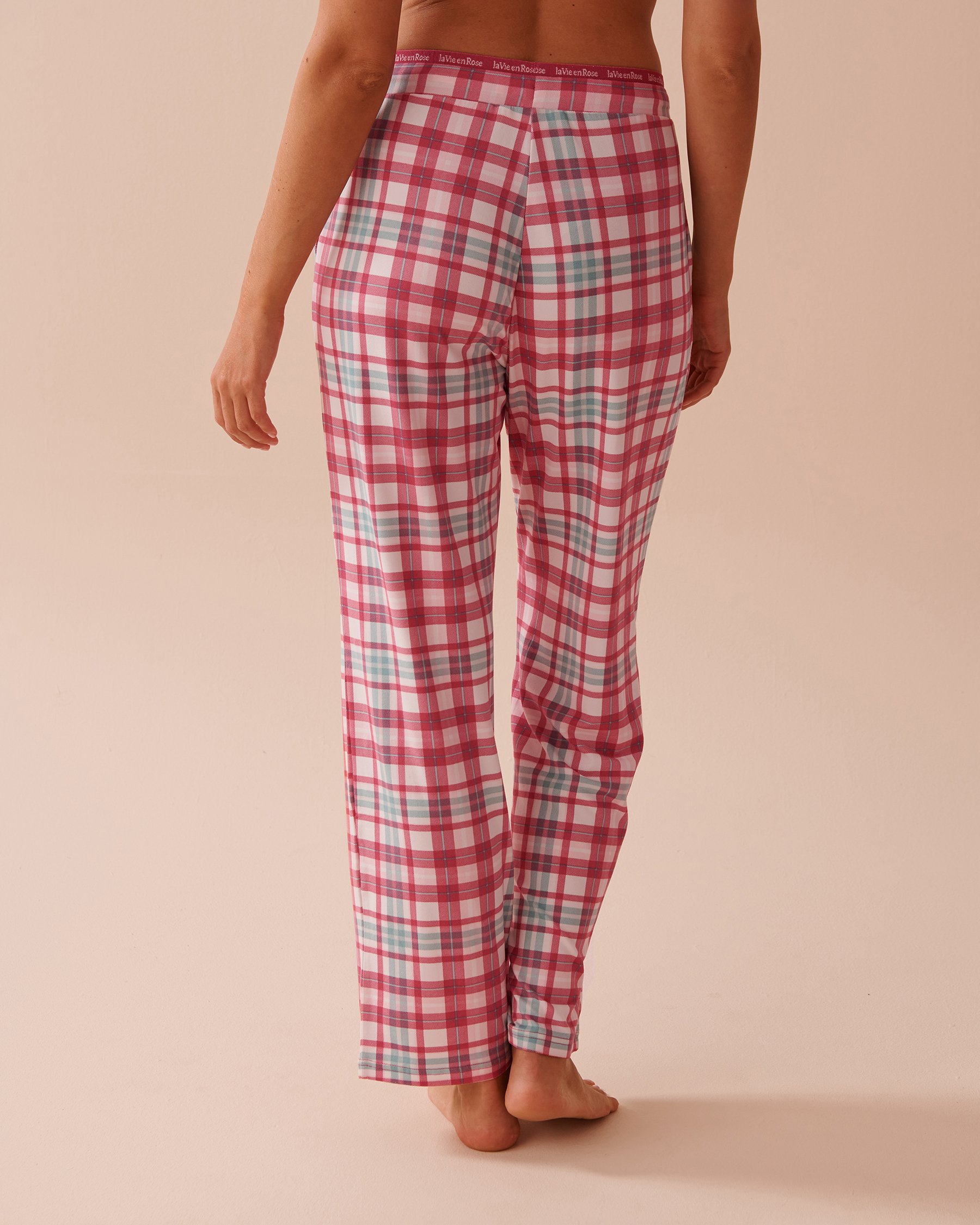 LA VIE EN ROSE Red Stripe Super Soft Pajama Pants Red & Blue Stripes 40200645 - View2