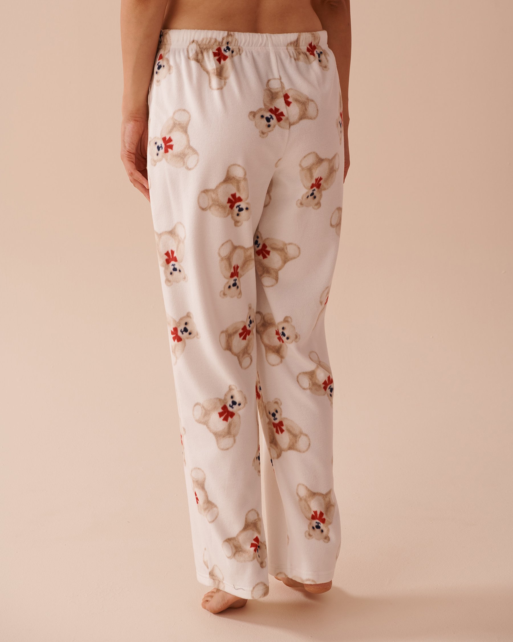 LA VIE EN ROSE Ensemble pyjama en micropolaire imprimé ourson Ourson/Blanc neige 40400074 - View6