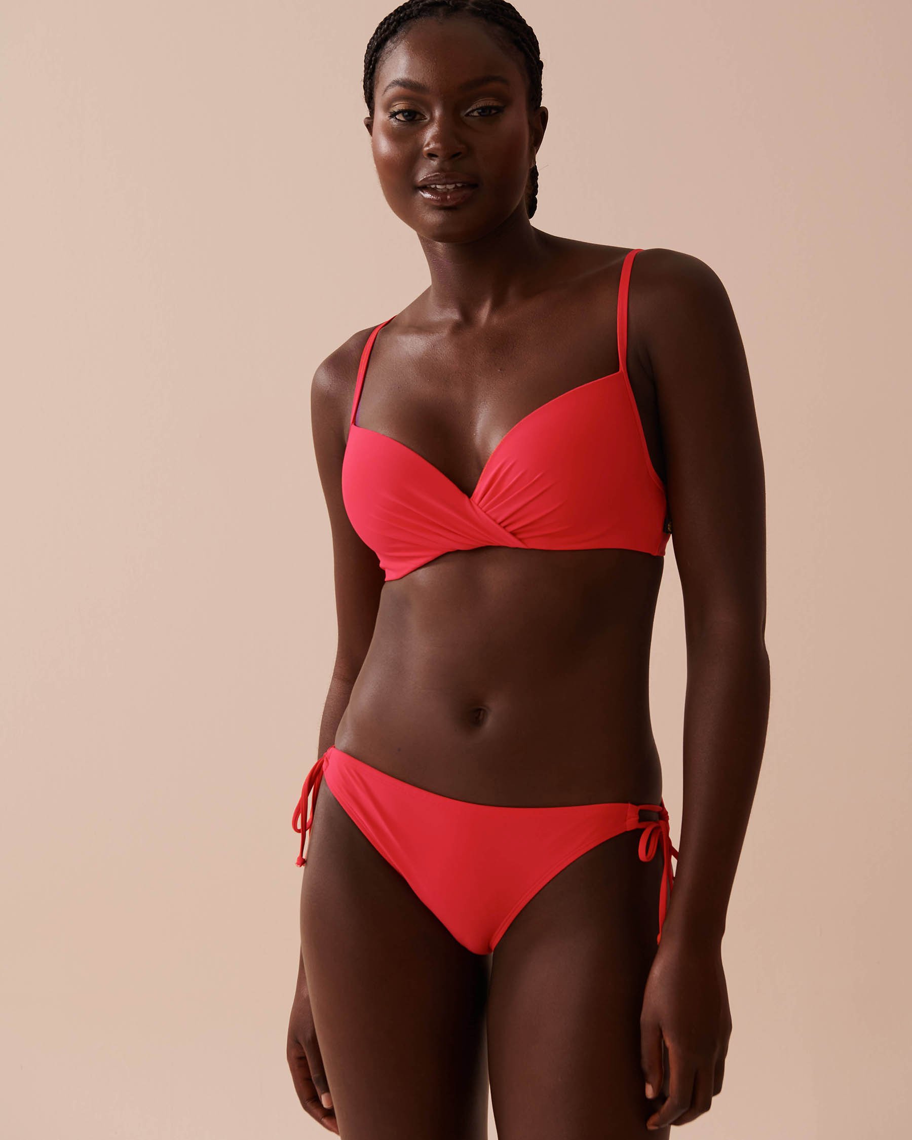 LA VIE EN ROSE AQUA HIBISCUS Plunge Bikini Top Hibiscus 70100667 - View4