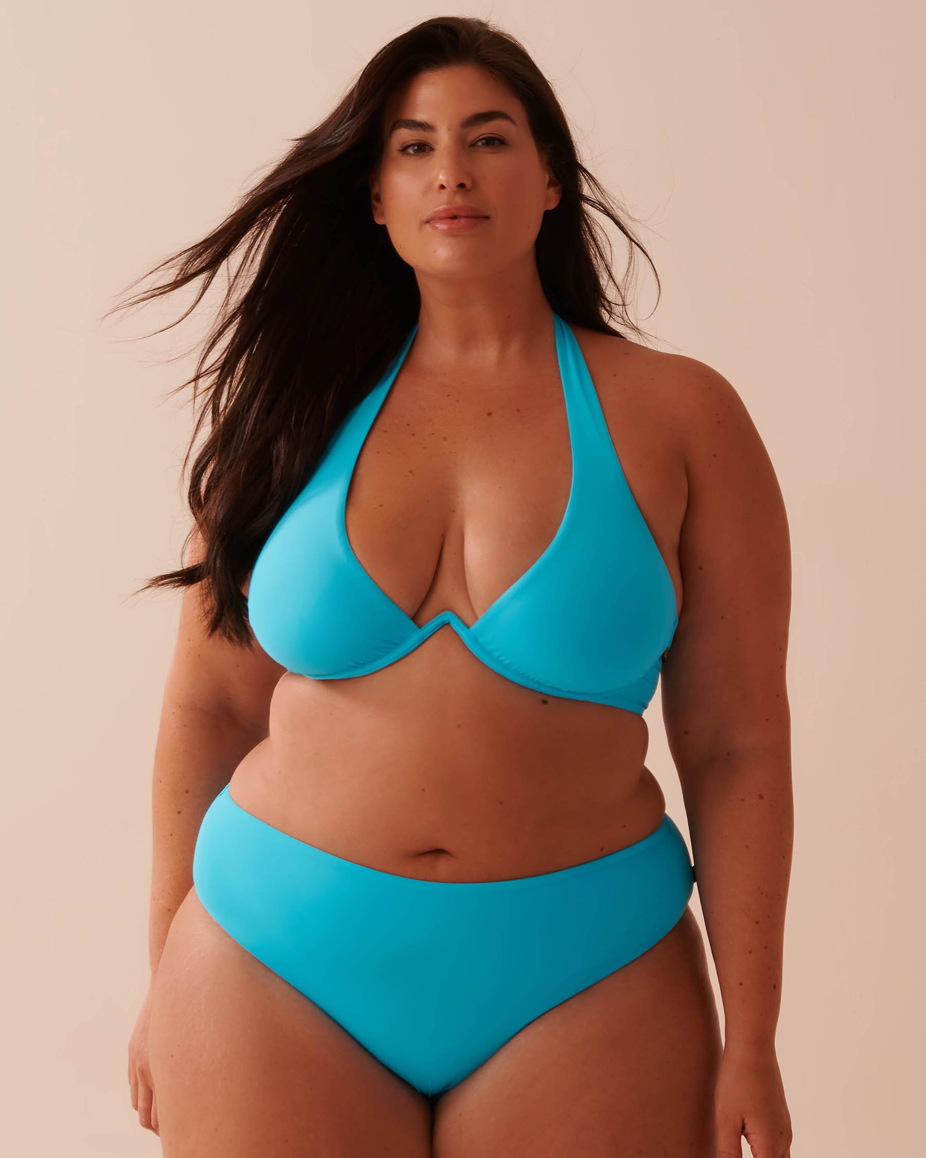 LA VIE EN ROSE AQUA Haut de bikini plongeant BLUE ATOLL Atoll bleu 70100670 - Voir4