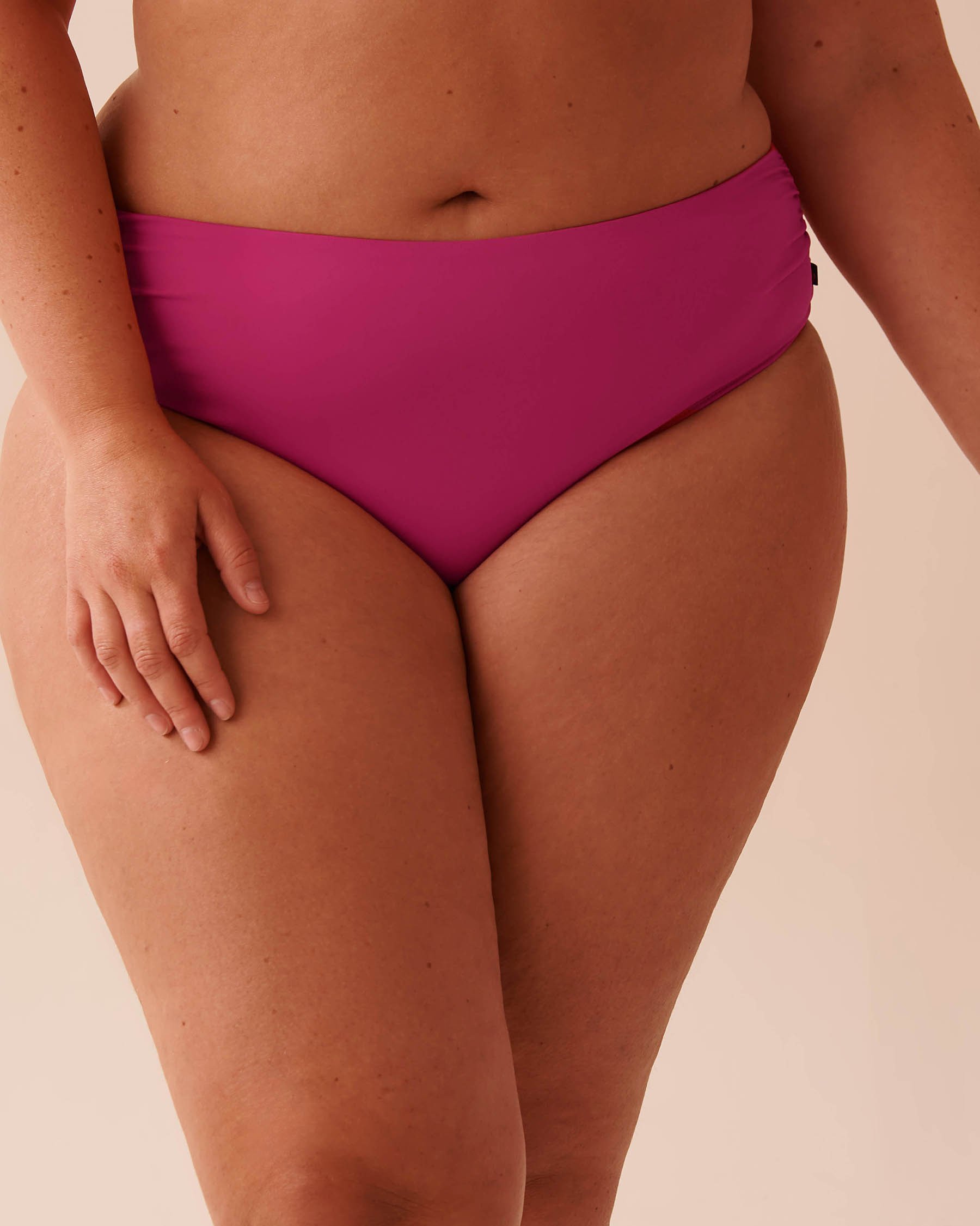 LA VIE EN ROSE AQUA Bas de bikini taille mi-haute HOT PINK Rose vif 70300626 - Voir1