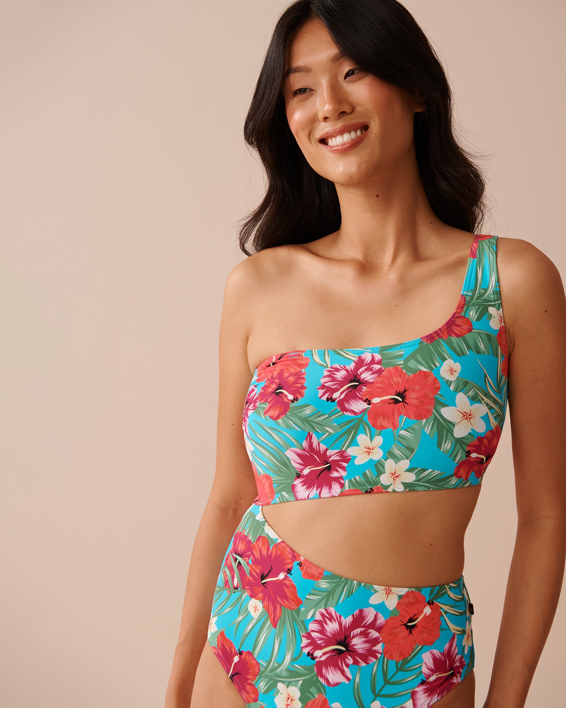 LA VIE EN ROSE AQUA Maillot une-pièce à épaule dénudée et découpes HAWAII Hawaï 70400144 - Voir4