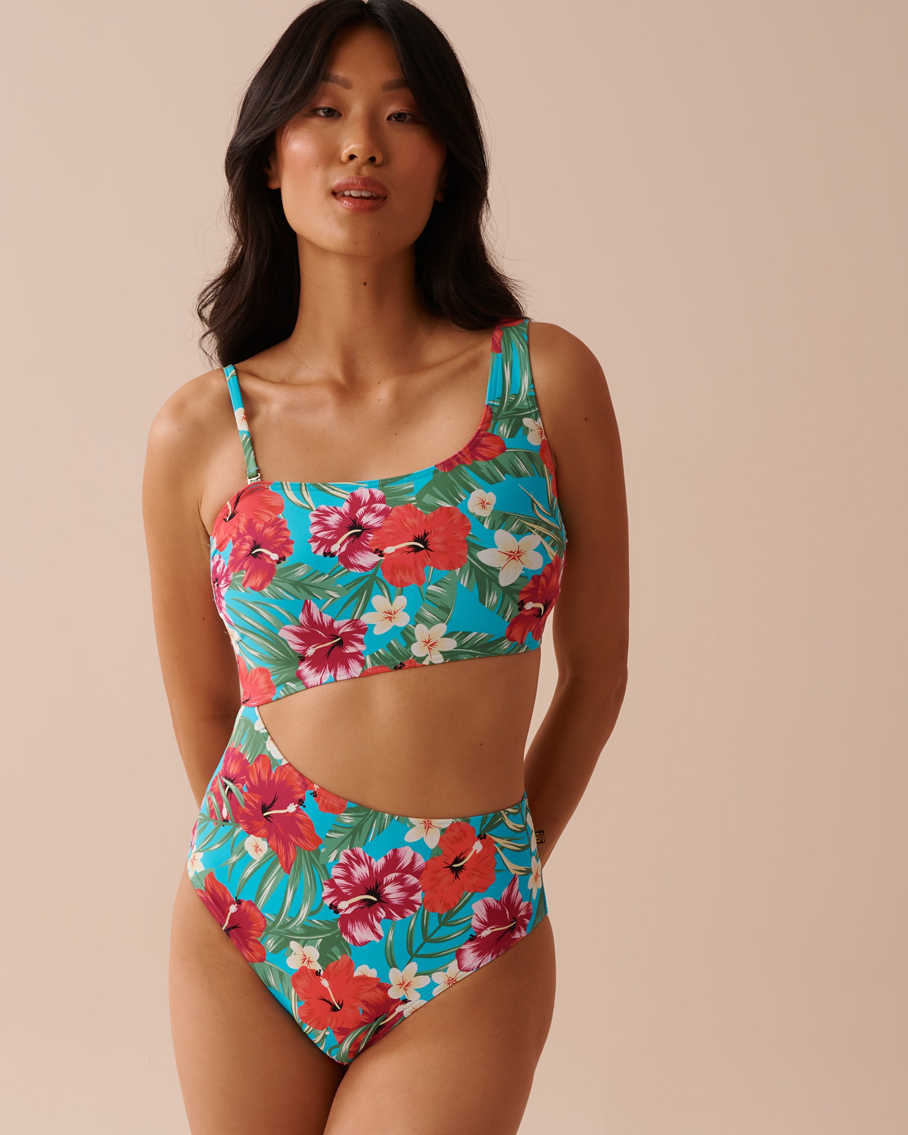 LA VIE EN ROSE AQUA Maillot une-pièce à épaule dénudée et découpes HAWAII Hawaï 70400144 - Voir6