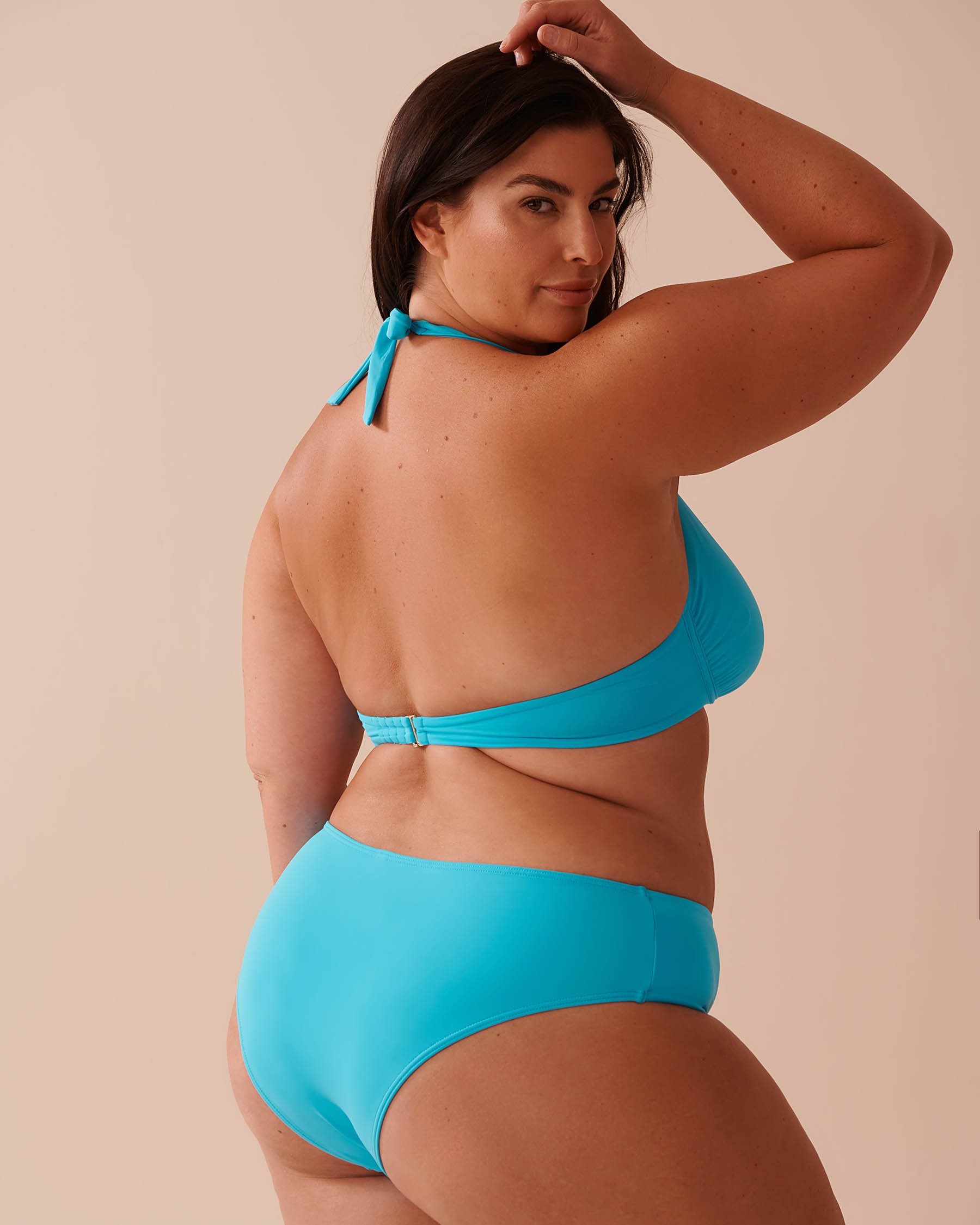 LA VIE EN ROSE AQUA BLUE ATOLL Plunge Bikini Top Blue Atoll 70100670 - View5
