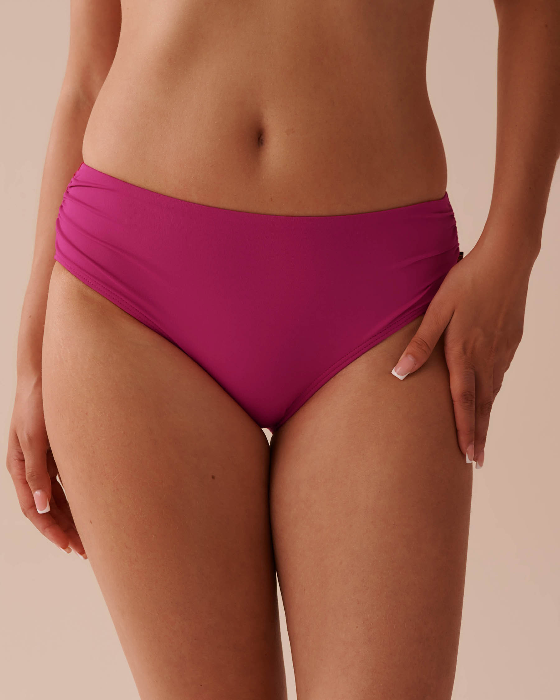 LA VIE EN ROSE AQUA Bas de bikini taille mi-haute HOT PINK Rose vif 70300626 - View4
