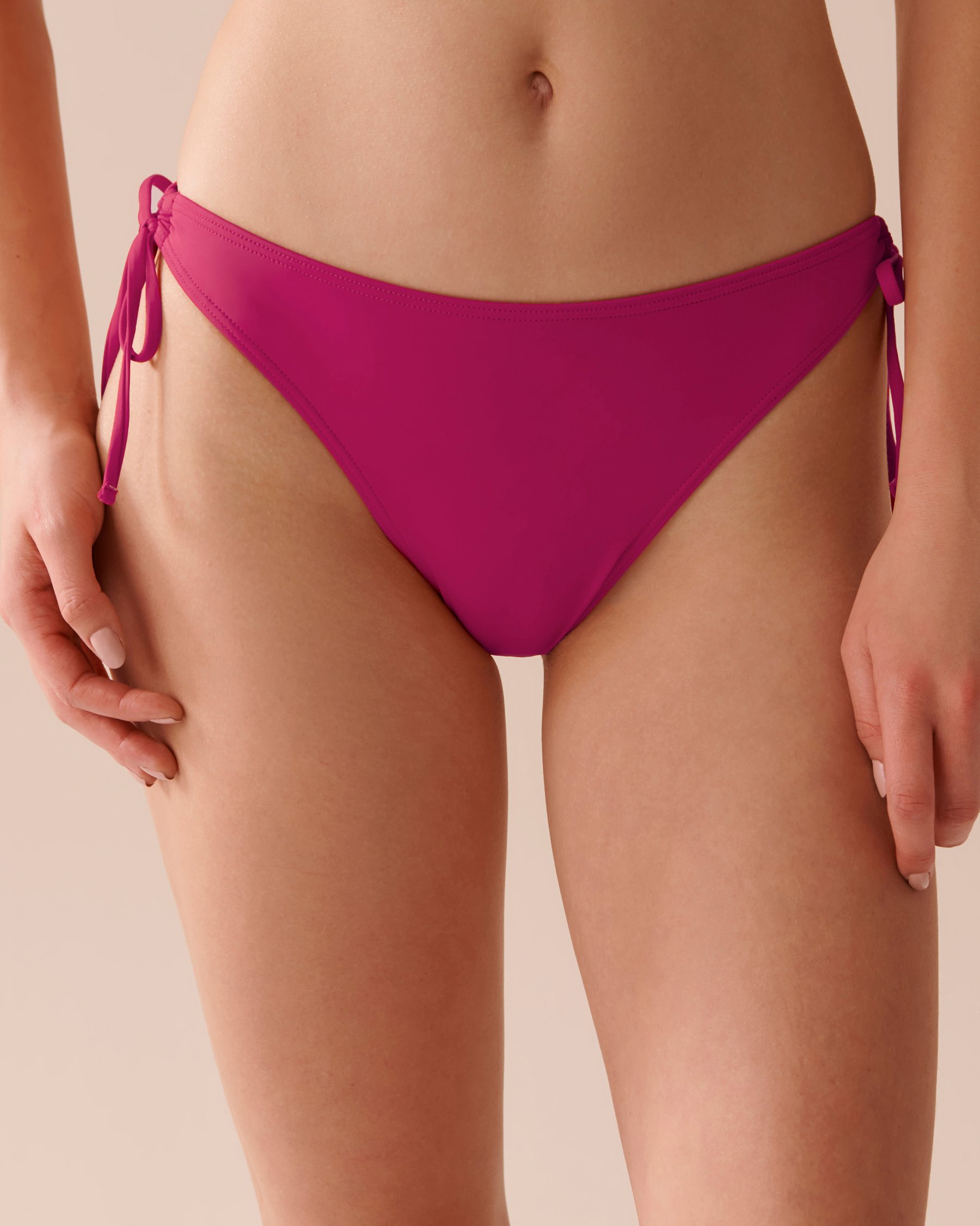 LA VIE EN ROSE AQUA Bas de bikini brésilien noué aux hanches HOT PINK Rose vif 70300625 - View1