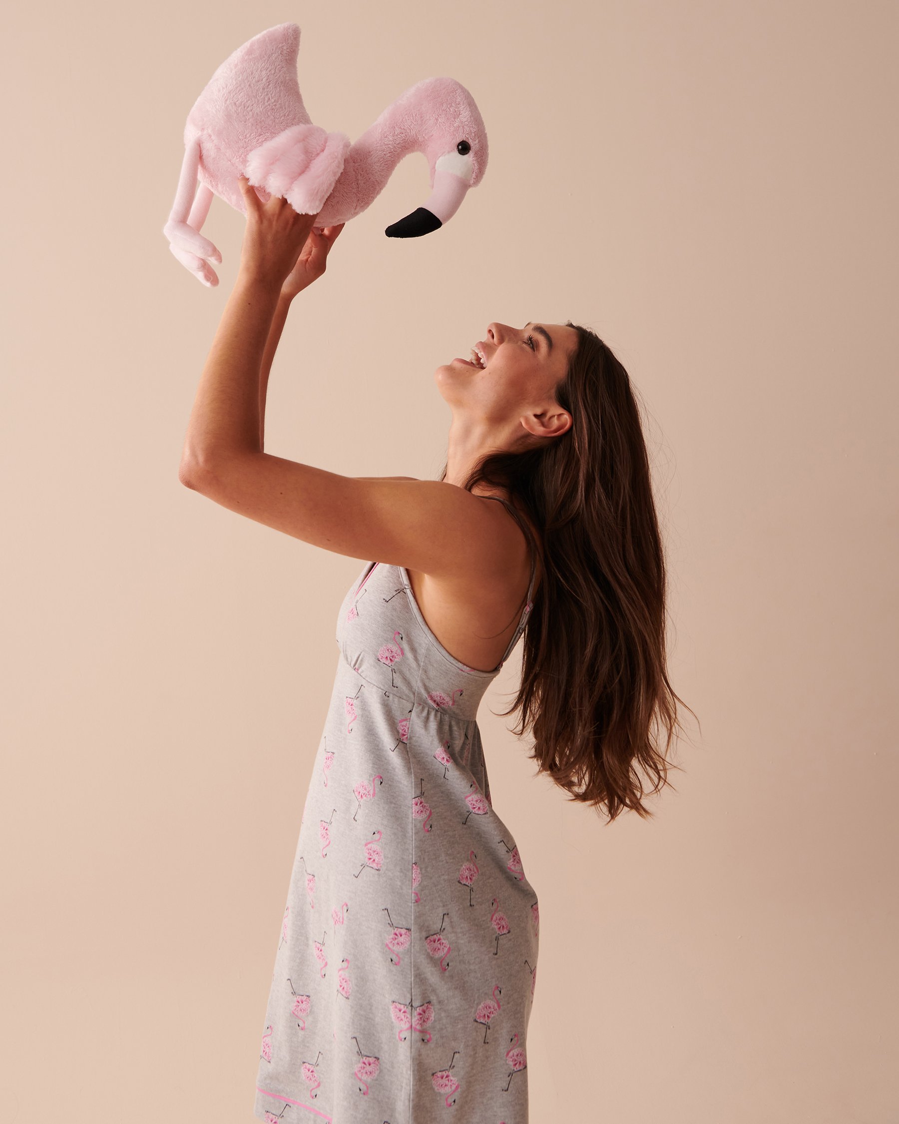 LA VIE EN ROSE Stuffed Pink Flamingo Tender Pink 40700311 - View3