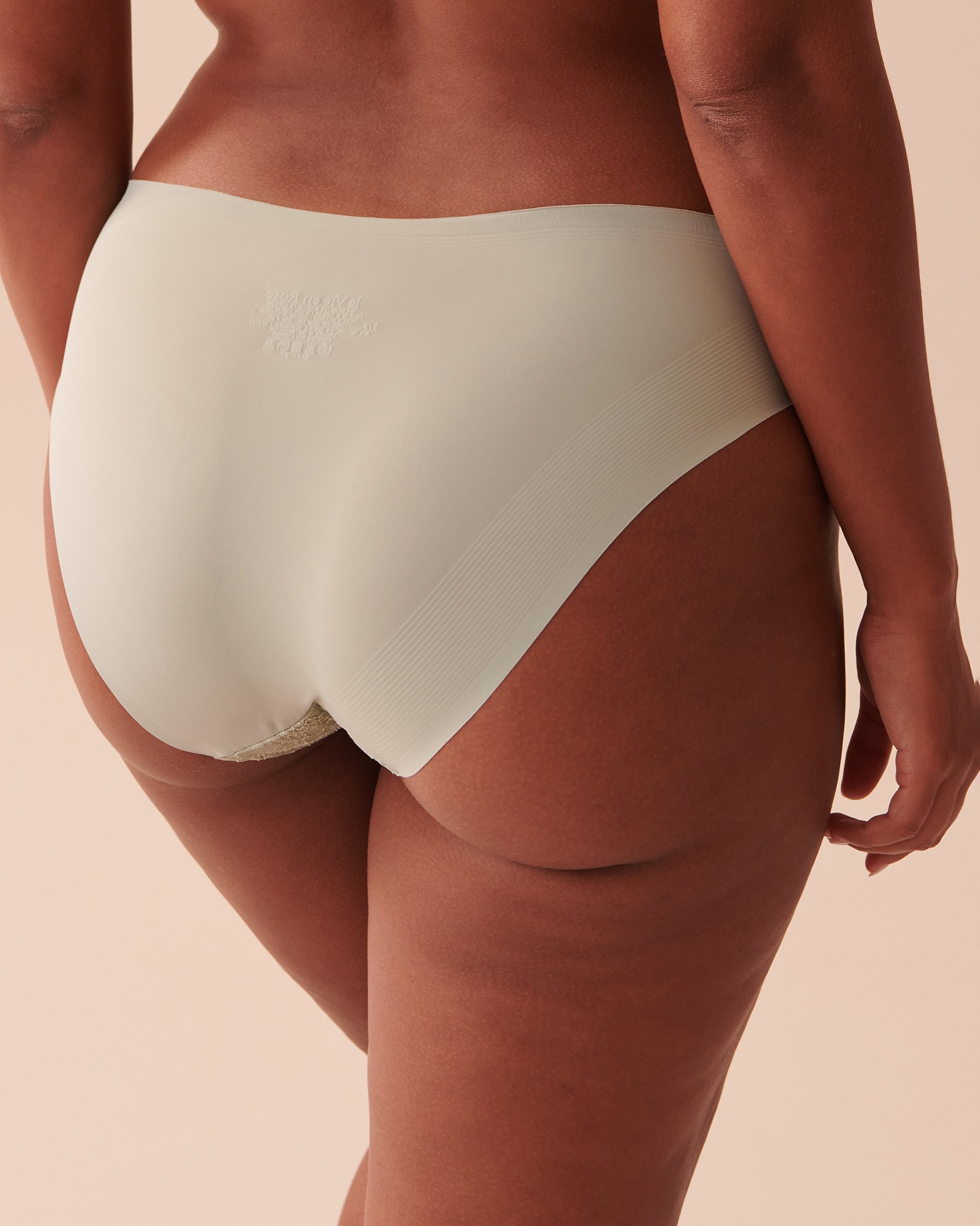 LA VIE EN ROSE Microfiber and Lace Sleek Back Bikini Panty Soothing Sage 20300277 - View2