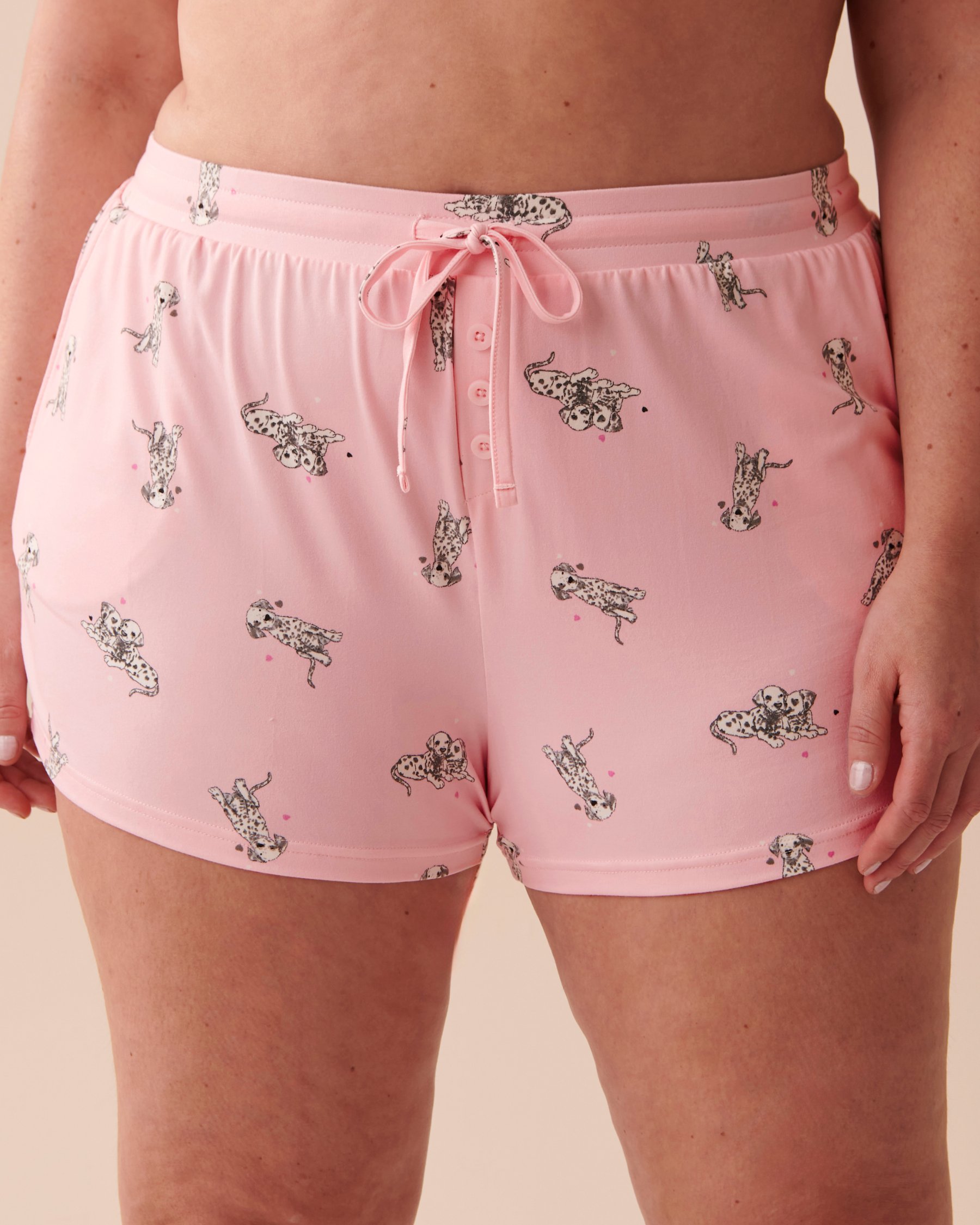 LA VIE EN ROSE Dalmatians Super Soft Pajama Shorts Dalmatian Puppies 40200521 - View1