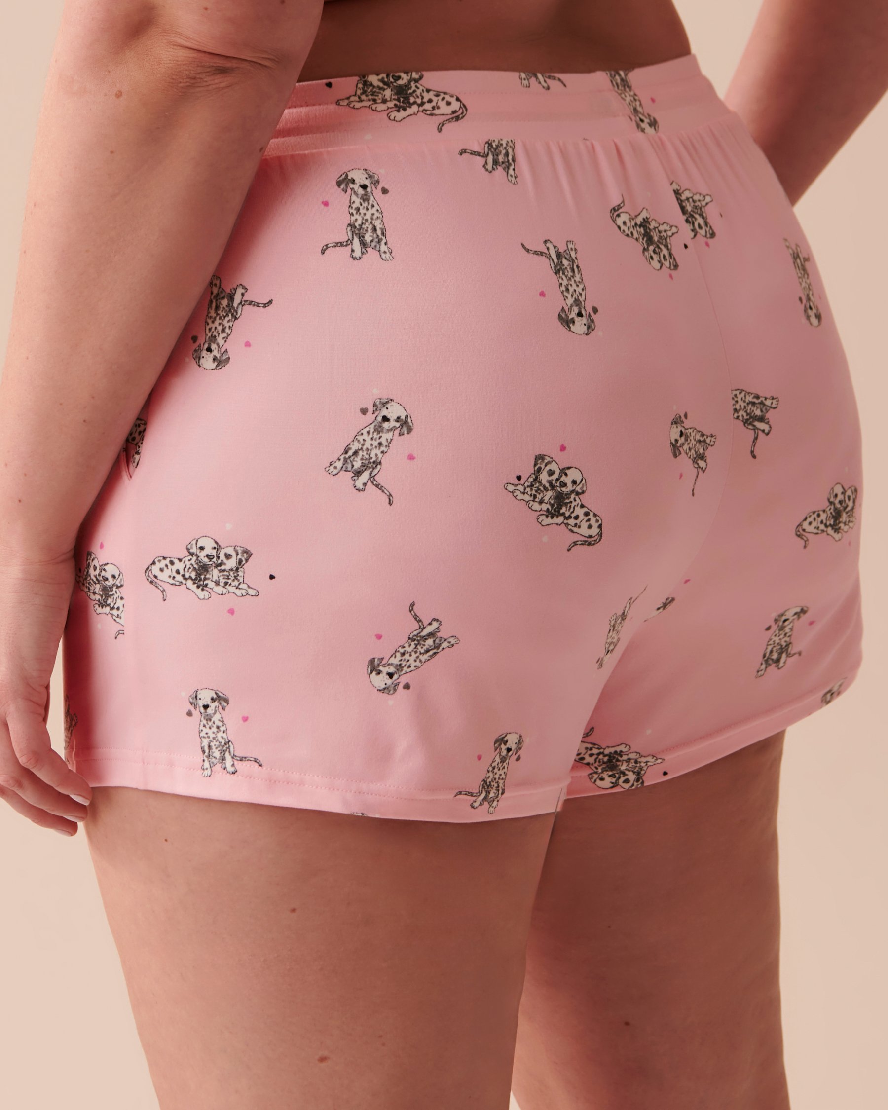 LA VIE EN ROSE Dalmatians Super Soft Pajama Shorts Dalmatian Puppies 40200521 - View2
