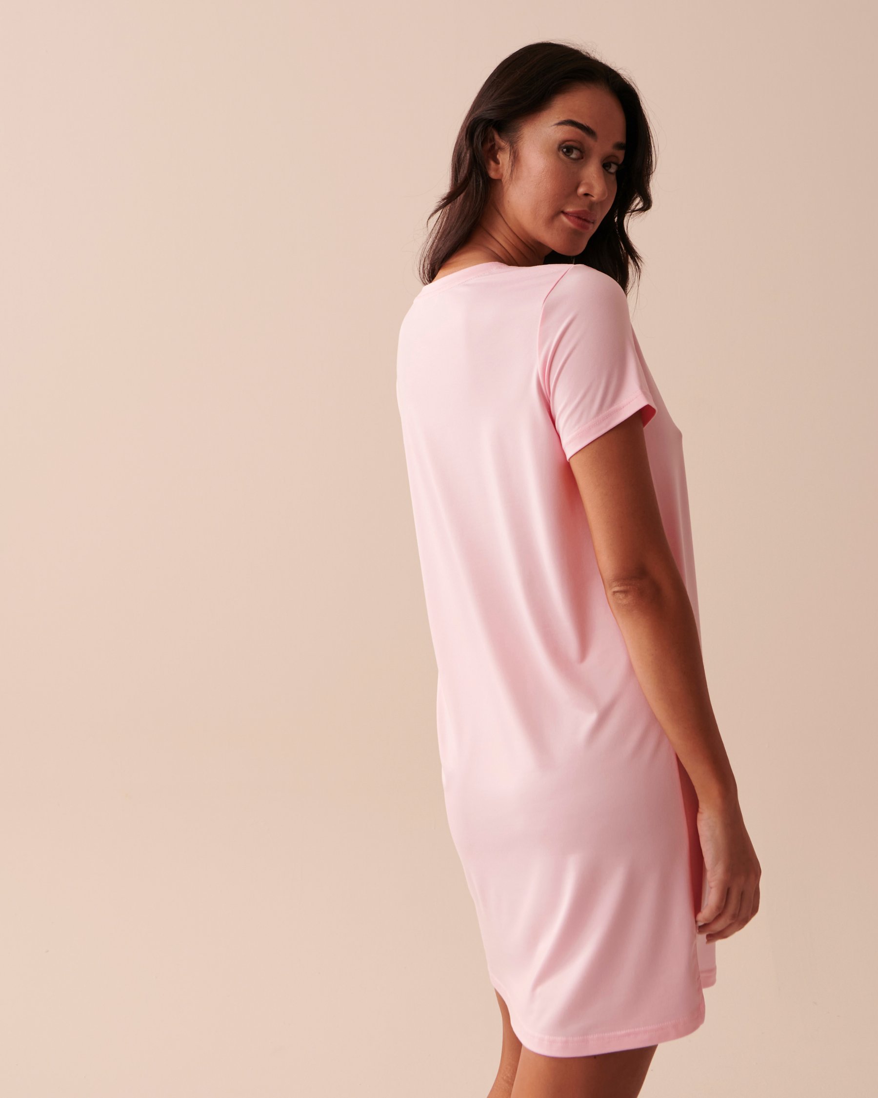 LA VIE EN ROSE Chemise de nuit dalmatiens ultra douce Rose tendresse 40500328 - Voir2