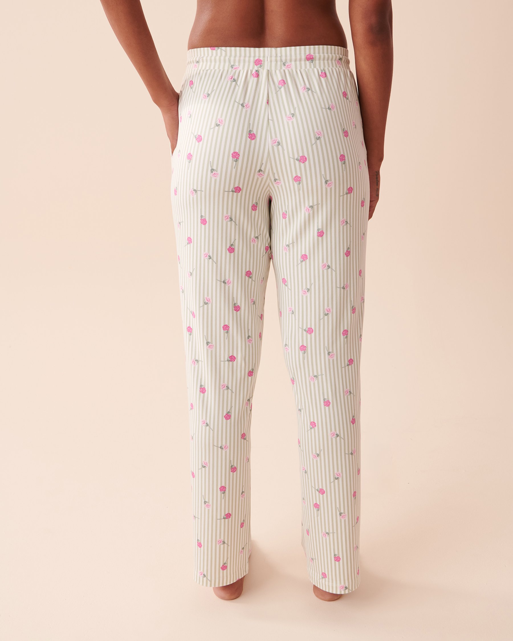 LA VIE EN ROSE Ditsy Floral Stripes Super Soft Pajama Pants Ditsy Floral Stripes 40200525 - View2