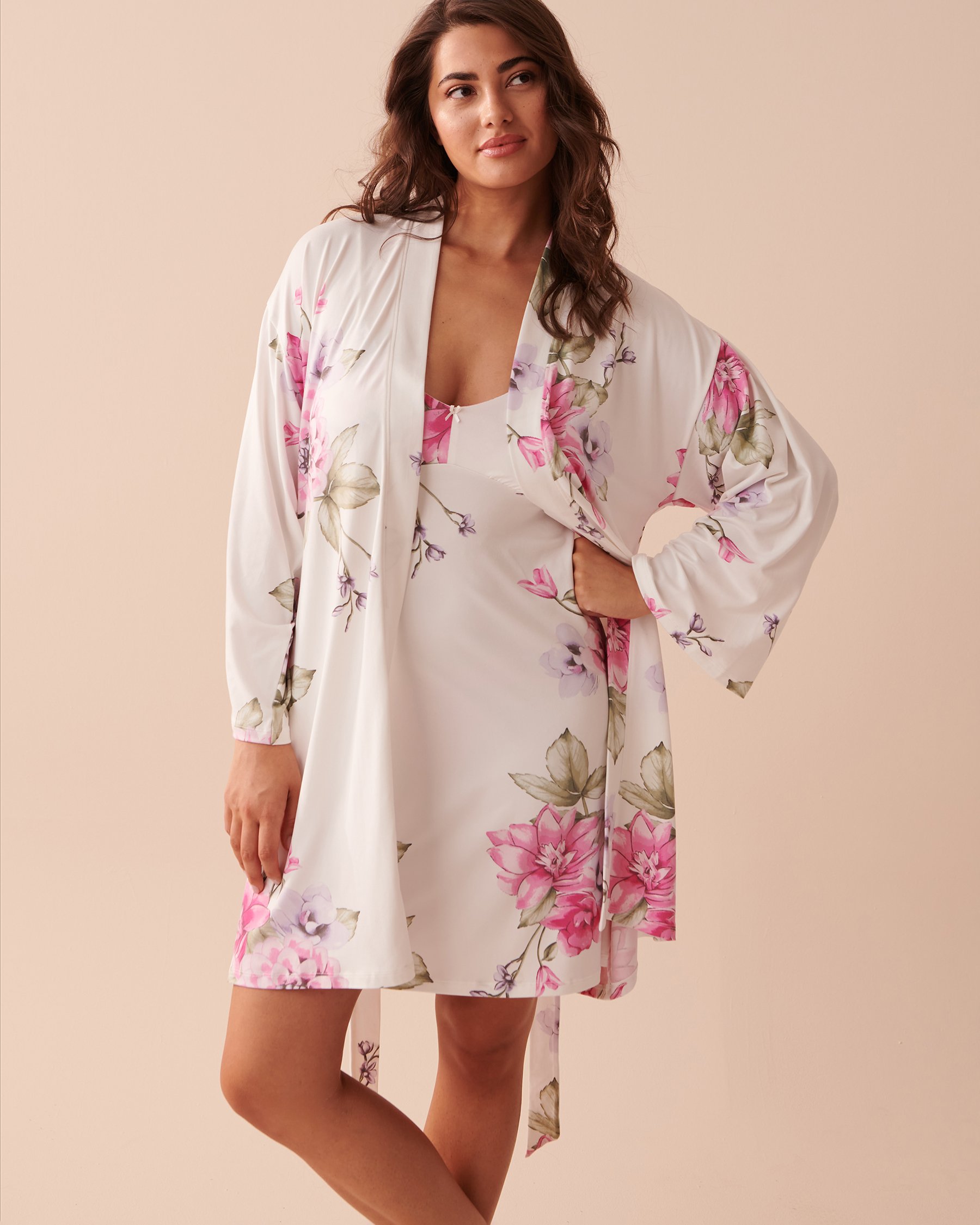 LA VIE EN ROSE Floral Super Soft Kimono Peonies Garden 40600165 - View3