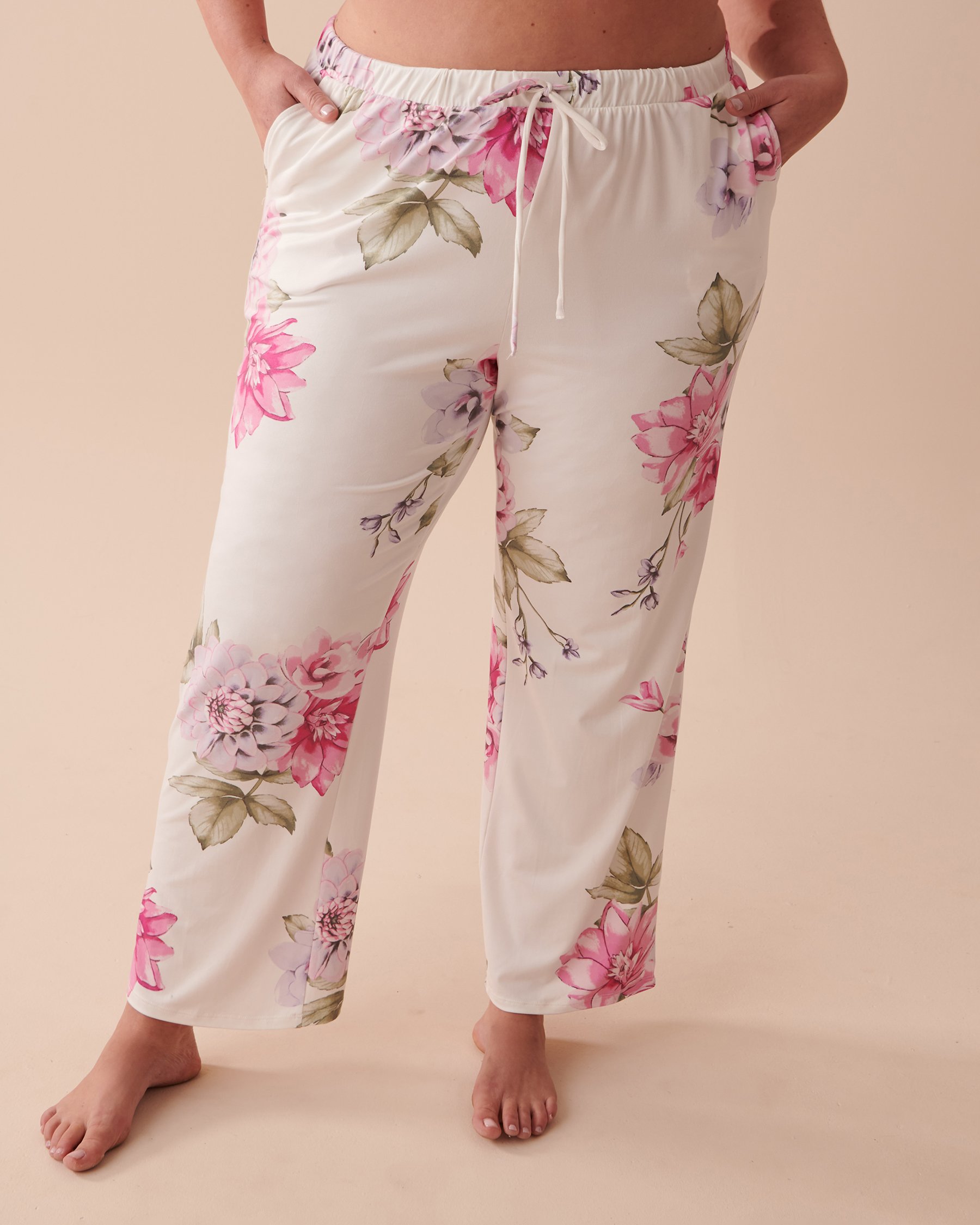 LA VIE EN ROSE Floral Super Soft Pajama Pants Peonies Garden 40200528 - View1