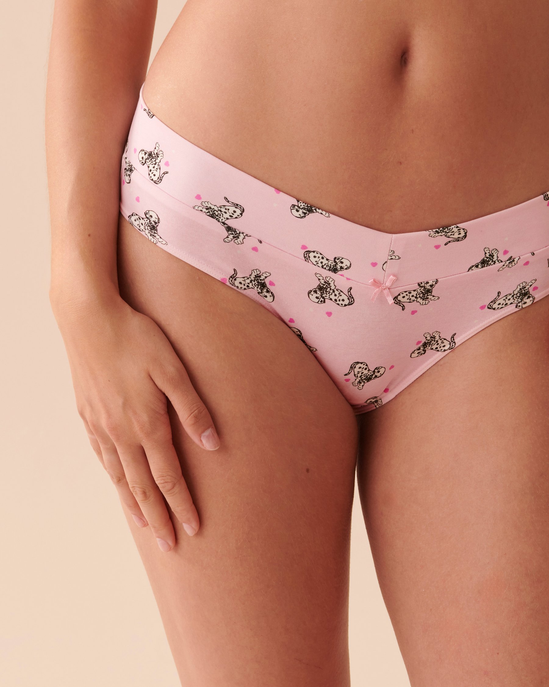 LA VIE EN ROSE Cotton Bikini Panty Pink Dalmatian 20100413 - View1