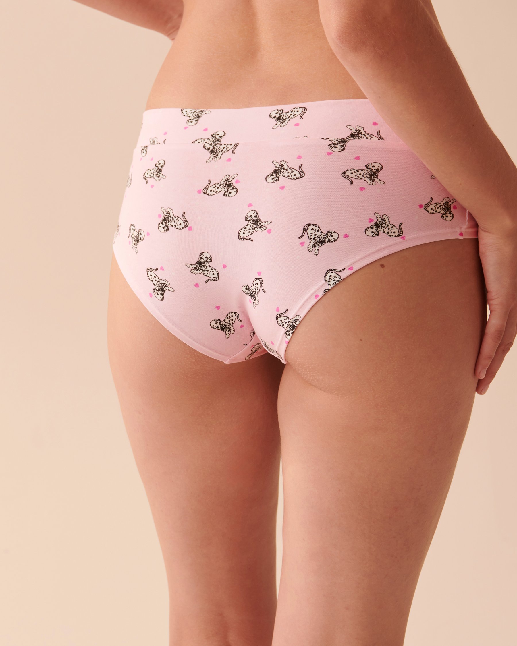 LA VIE EN ROSE Cotton Hiphugger Panty Pink Dalmatian 20100414 - View2