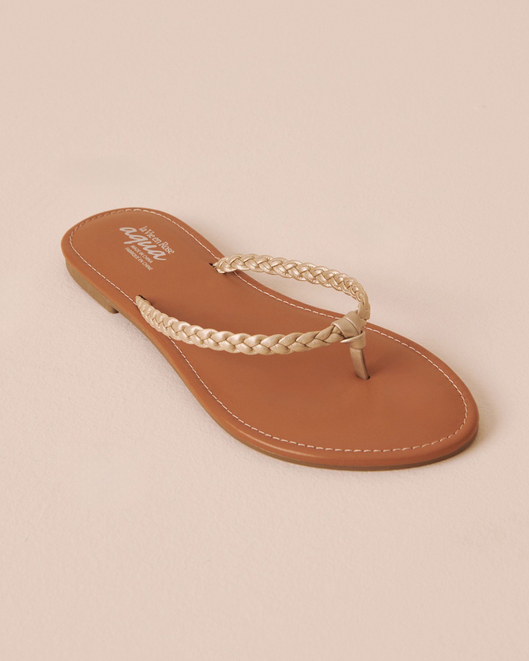 LA VIE EN ROSE AQUA Flip Flops Light brown 80500090 - View3