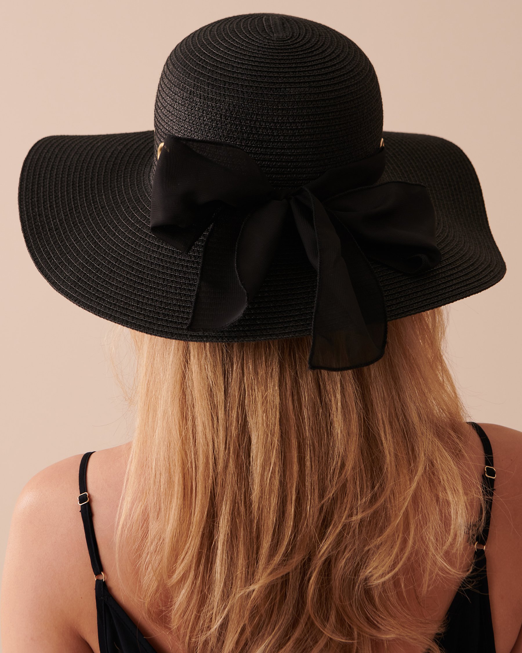 LA VIE EN ROSE AQUA Chapeau à ruban Noir 80500093 - Voir2