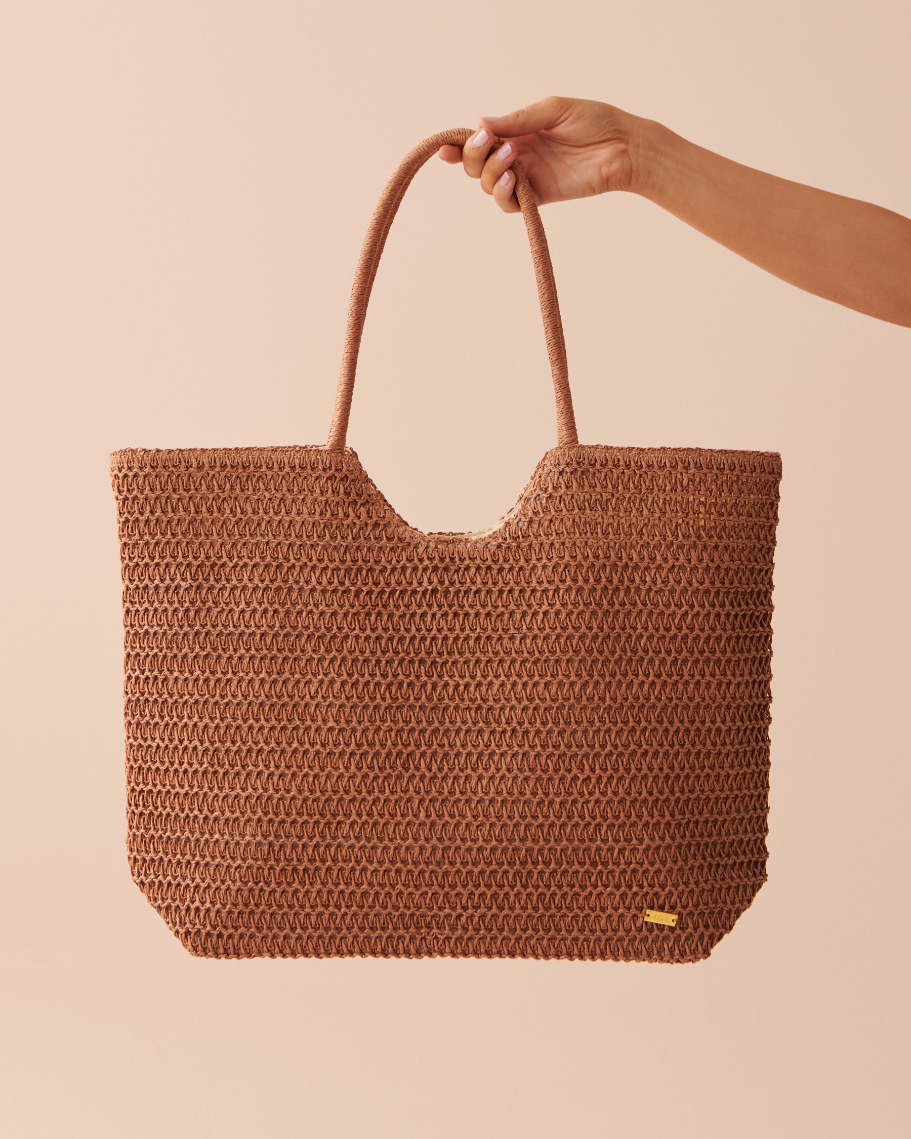 LA VIE EN ROSE AQUA Straw Bag Milk coffee 80500097 - View1